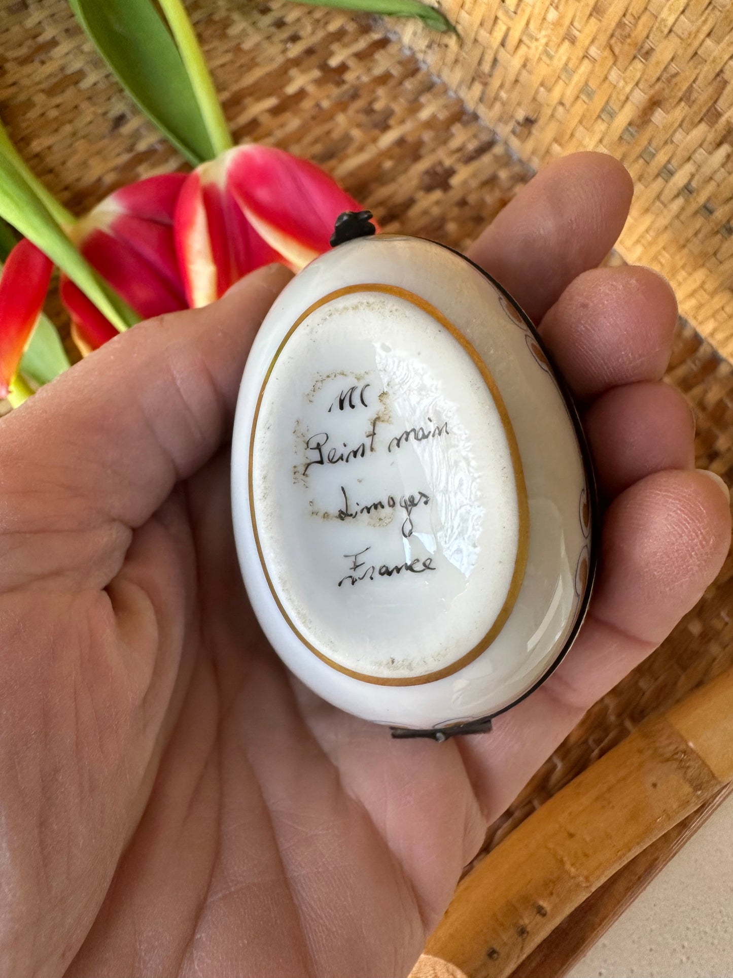 Petite boite à bijoux en porcelaine de Limoges De Raymonde à Zoé