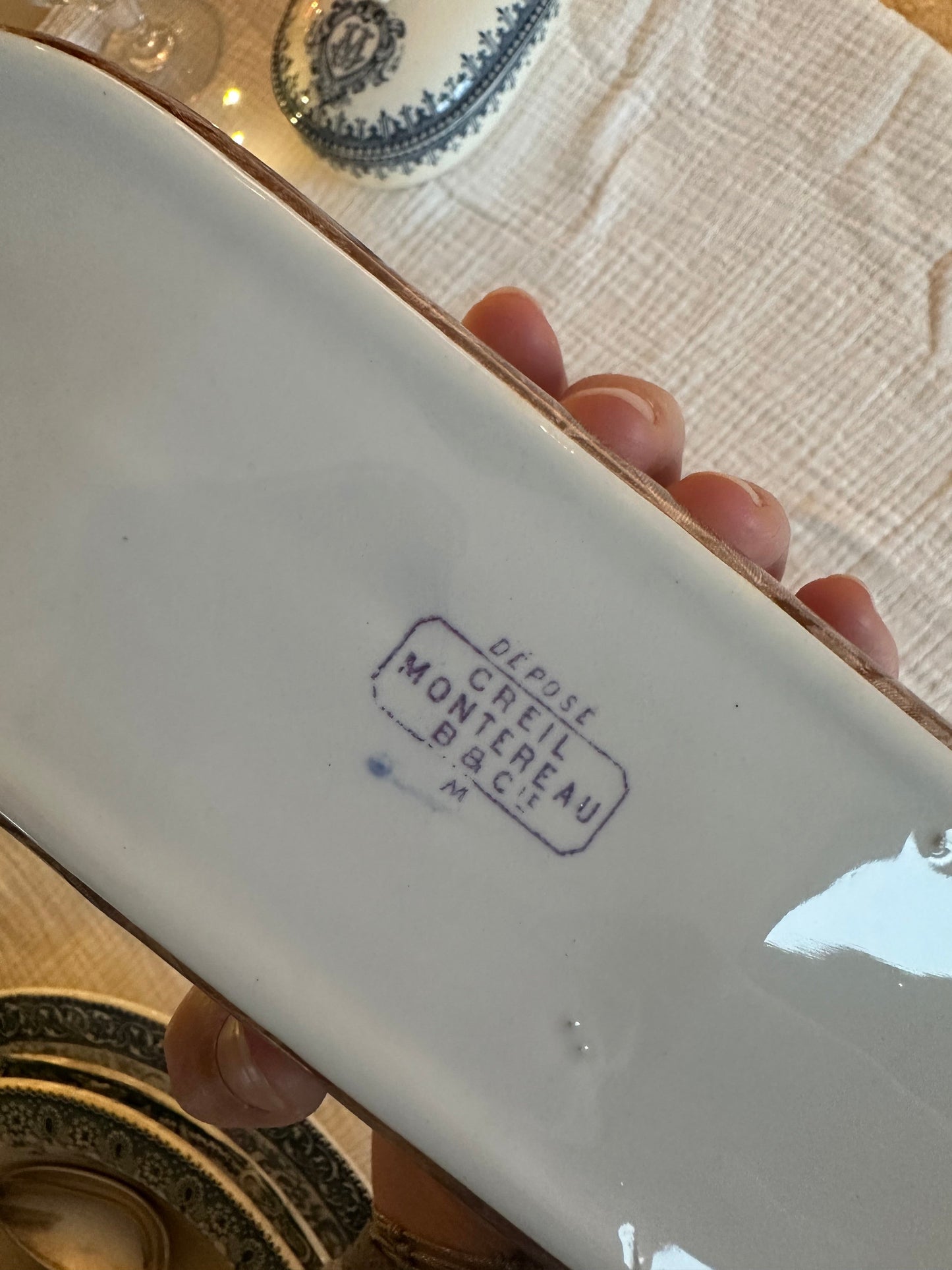 Porte savon ancien en terre de fer De Raymonde à Zoé