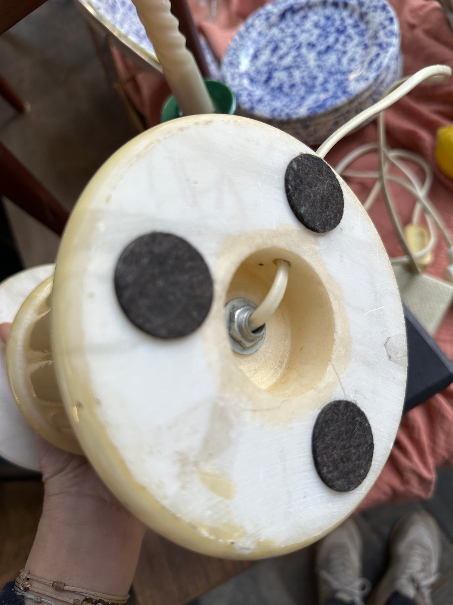 Lampe sur pied en albâtre De Raymonde à Zoé