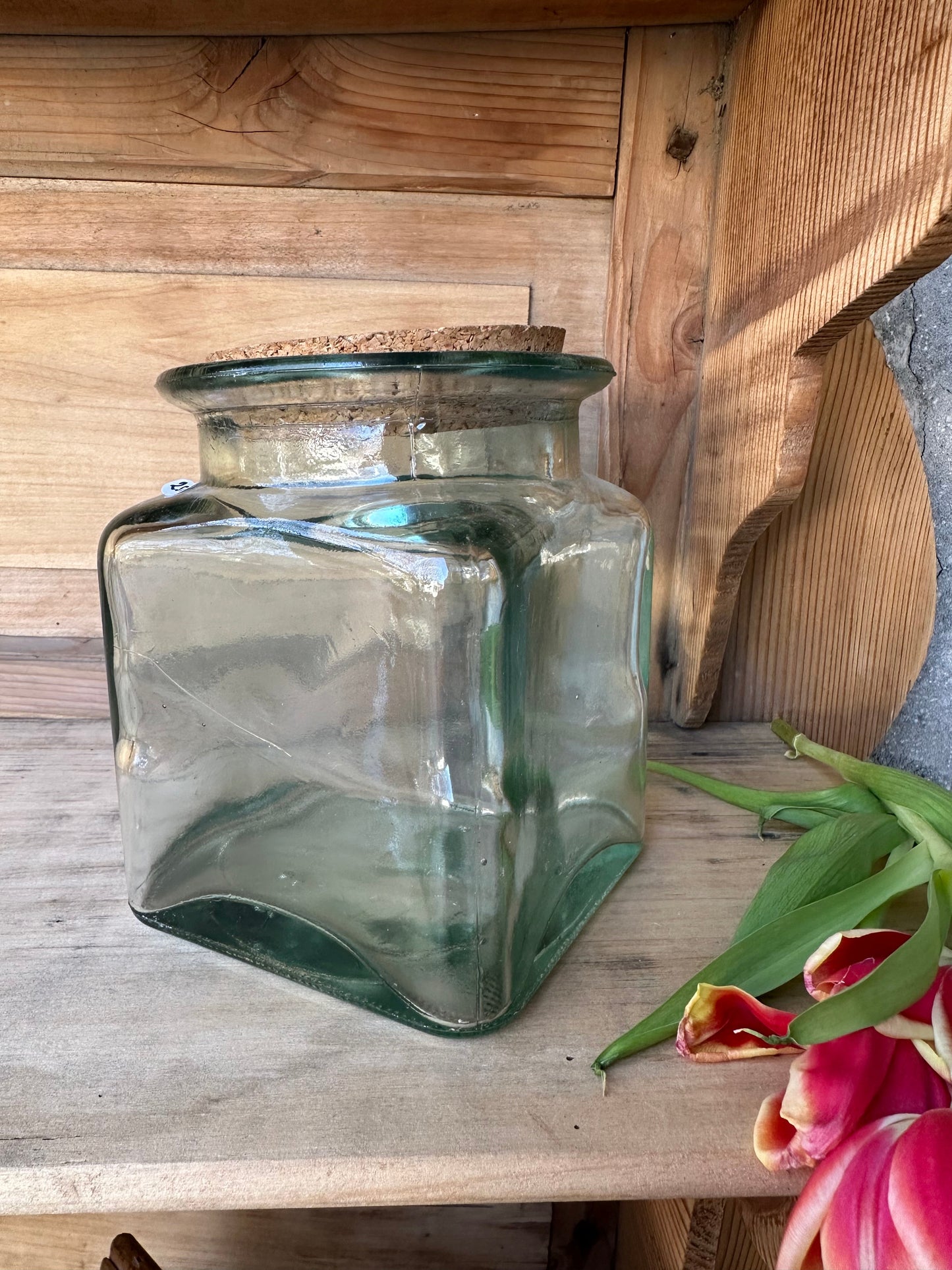Bocal en verre et couvercle liège De Raymonde à Zoé