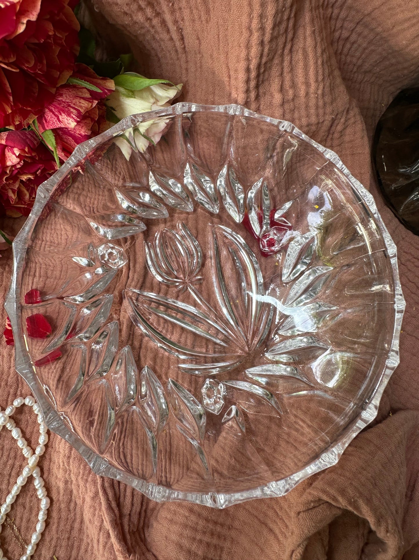 Bonbonnière en cristal vintage - grand modèle De Raymonde à Zoé