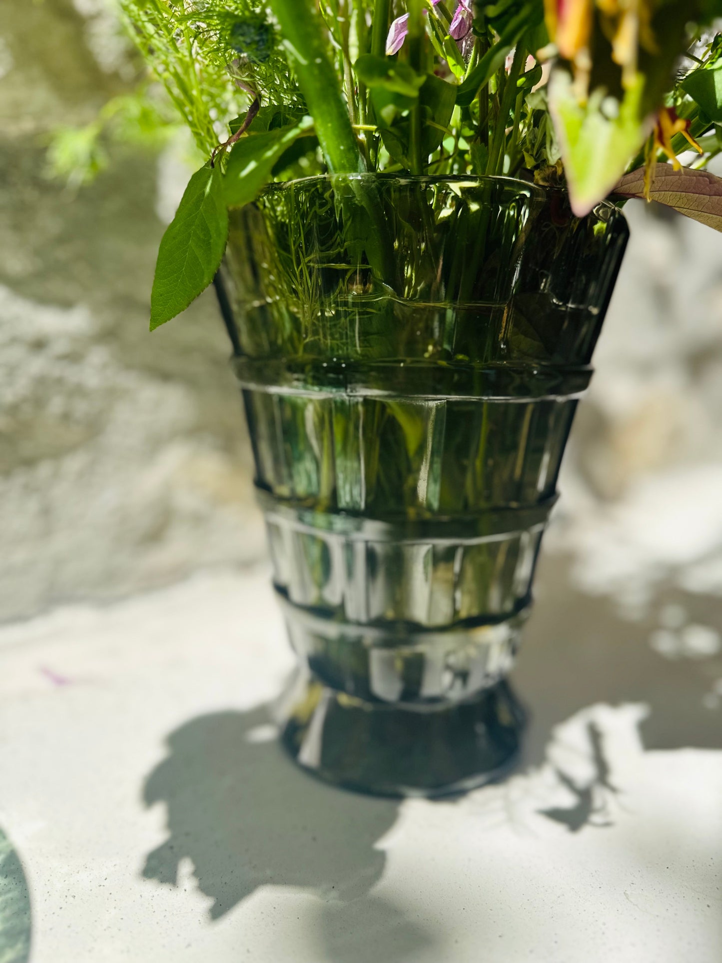 Vase vintage verre fumé De Raymonde à Zoé