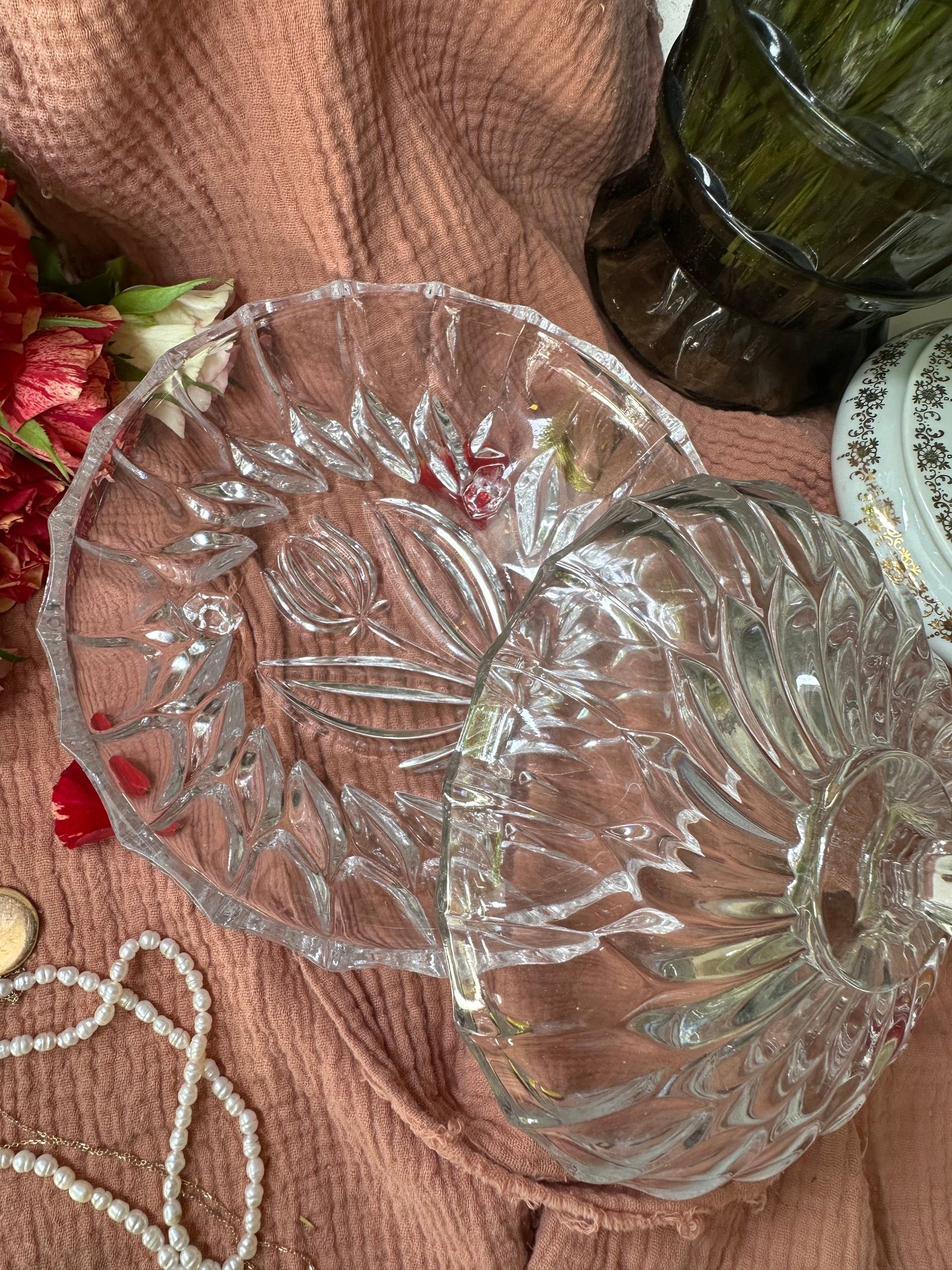 Bonbonnière en cristal vintage - grand modèle De Raymonde à Zoé
