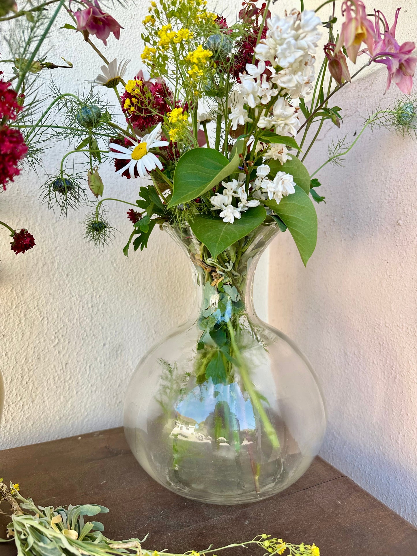 Très grand vase boule en verre transparent De Raymonde à Zoé