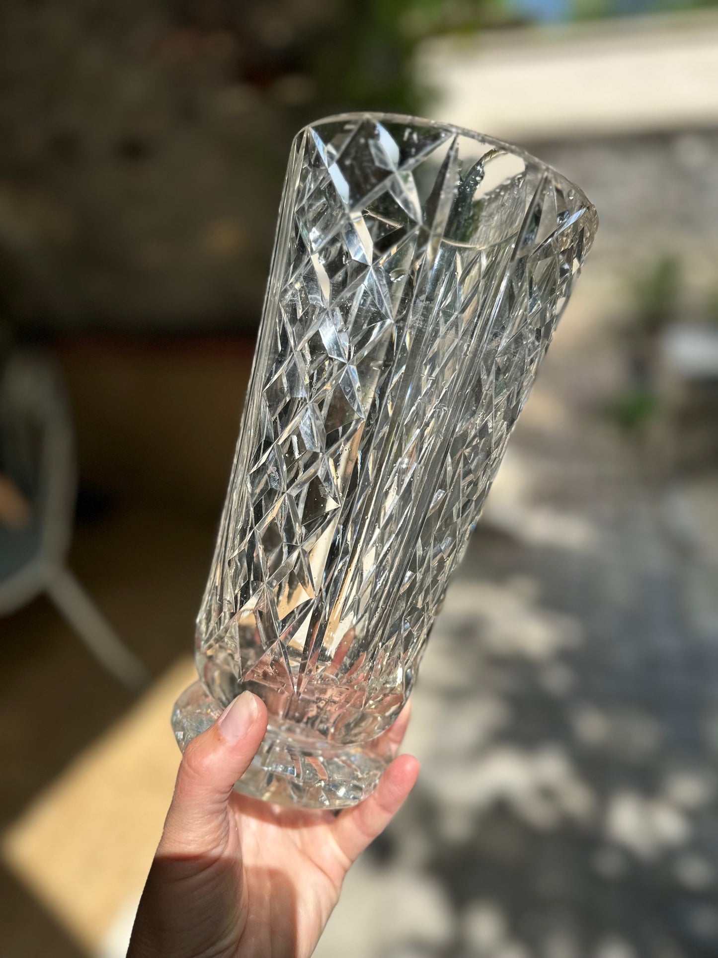 Grand vase en cristal De Raymonde à Zoé