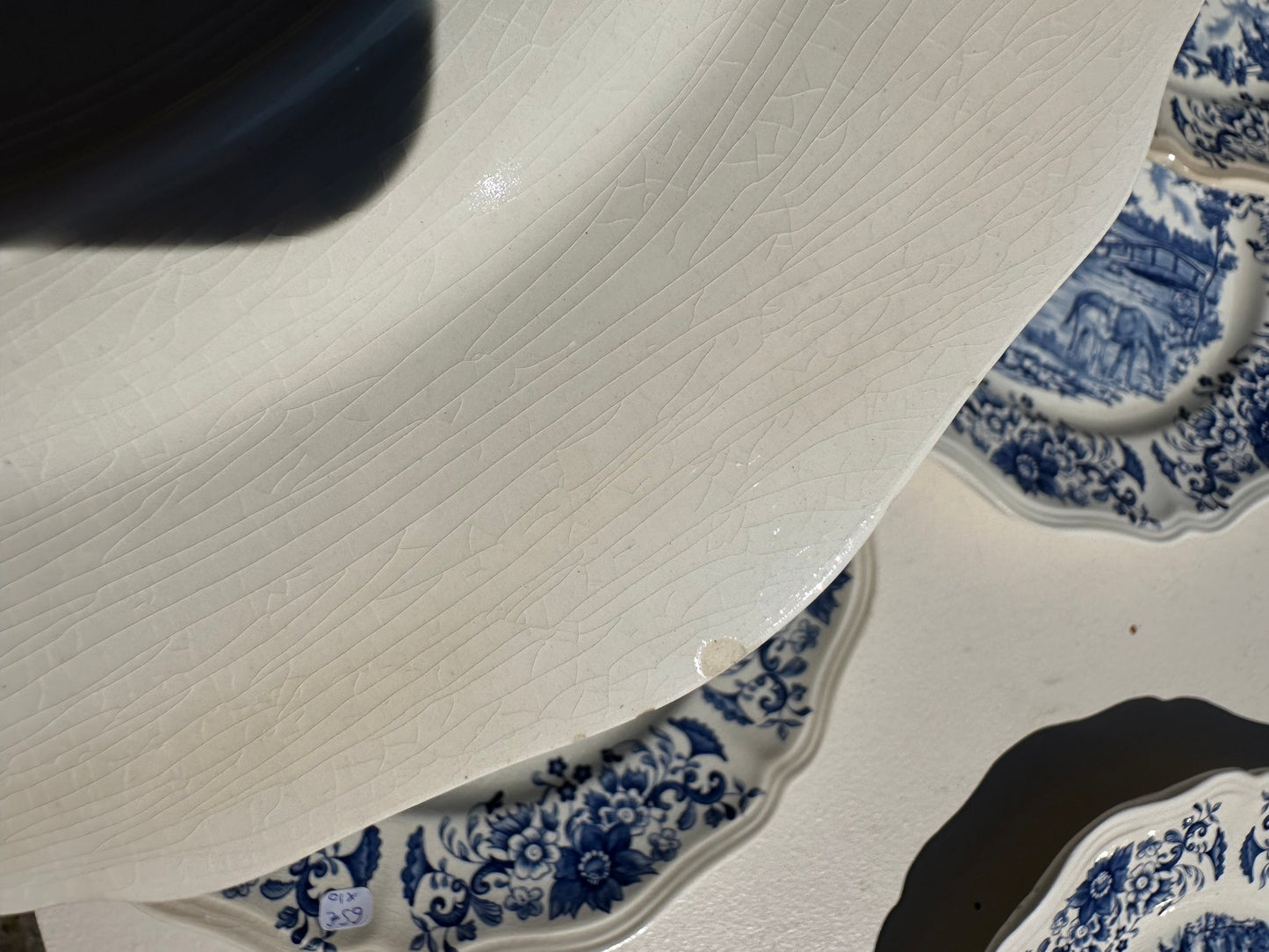 Ensemble de 10 assiettes plates Derby Sarreguemines De Raymonde à Zoé