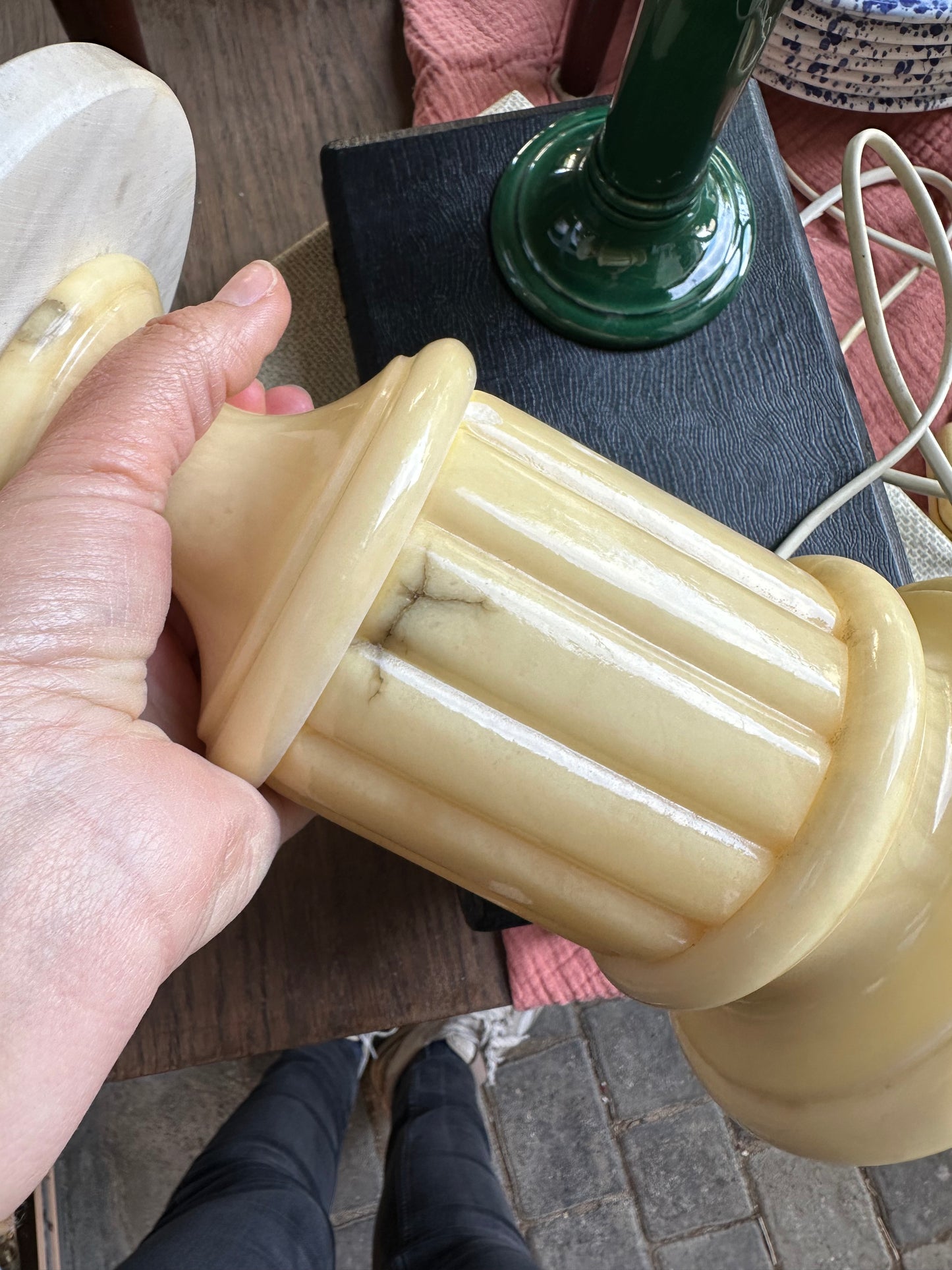 Lampe sur pied en albâtre De Raymonde à Zoé
