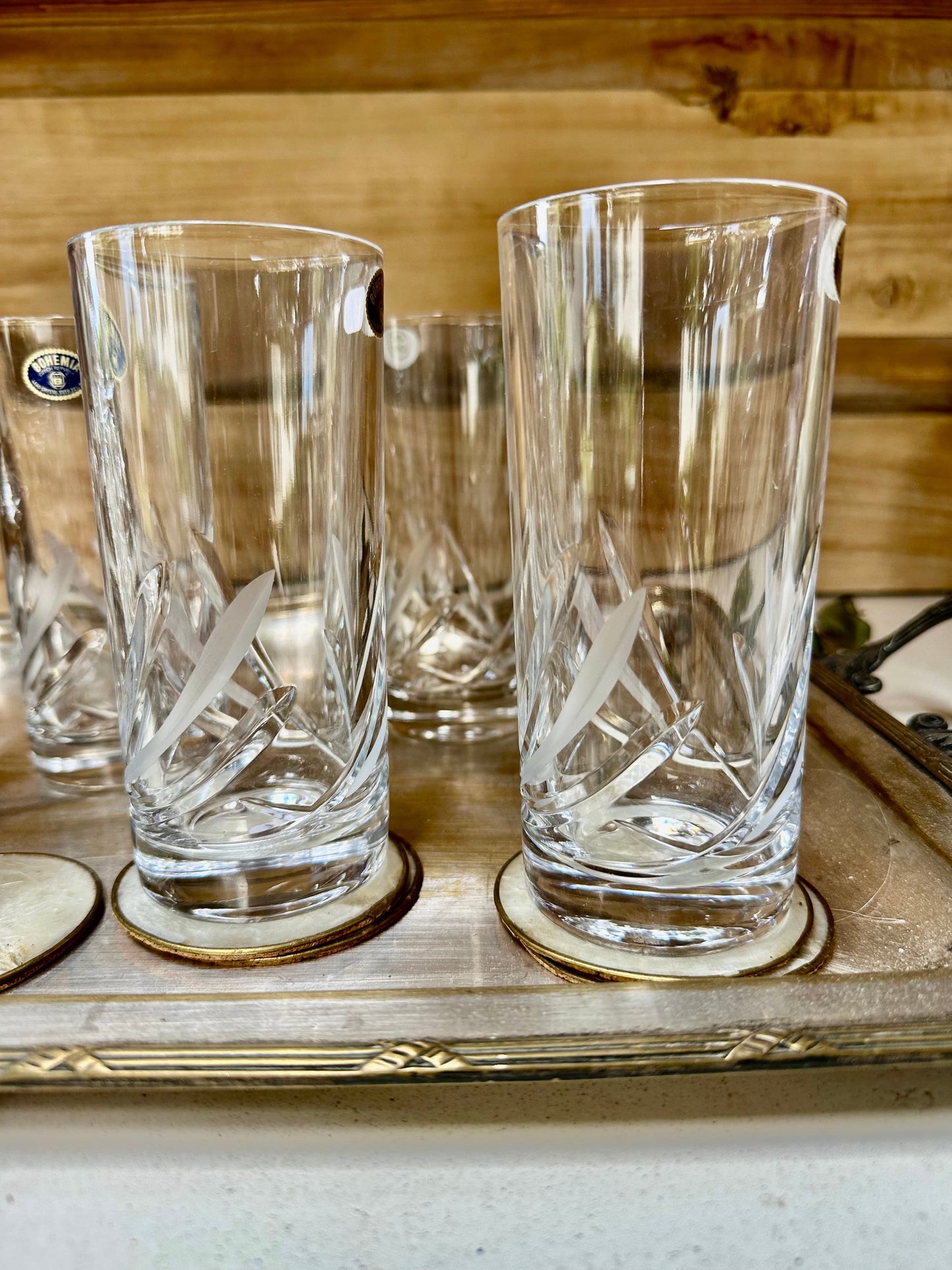 Ensemble de 6 verres à apéritif en cristal de Bohème De Raymonde à Zoé
