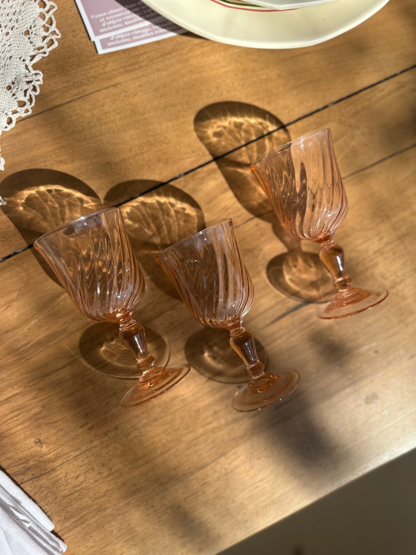 Ensemble de 6 verres a vin Rosaline vintage De Raymonde à Zoé