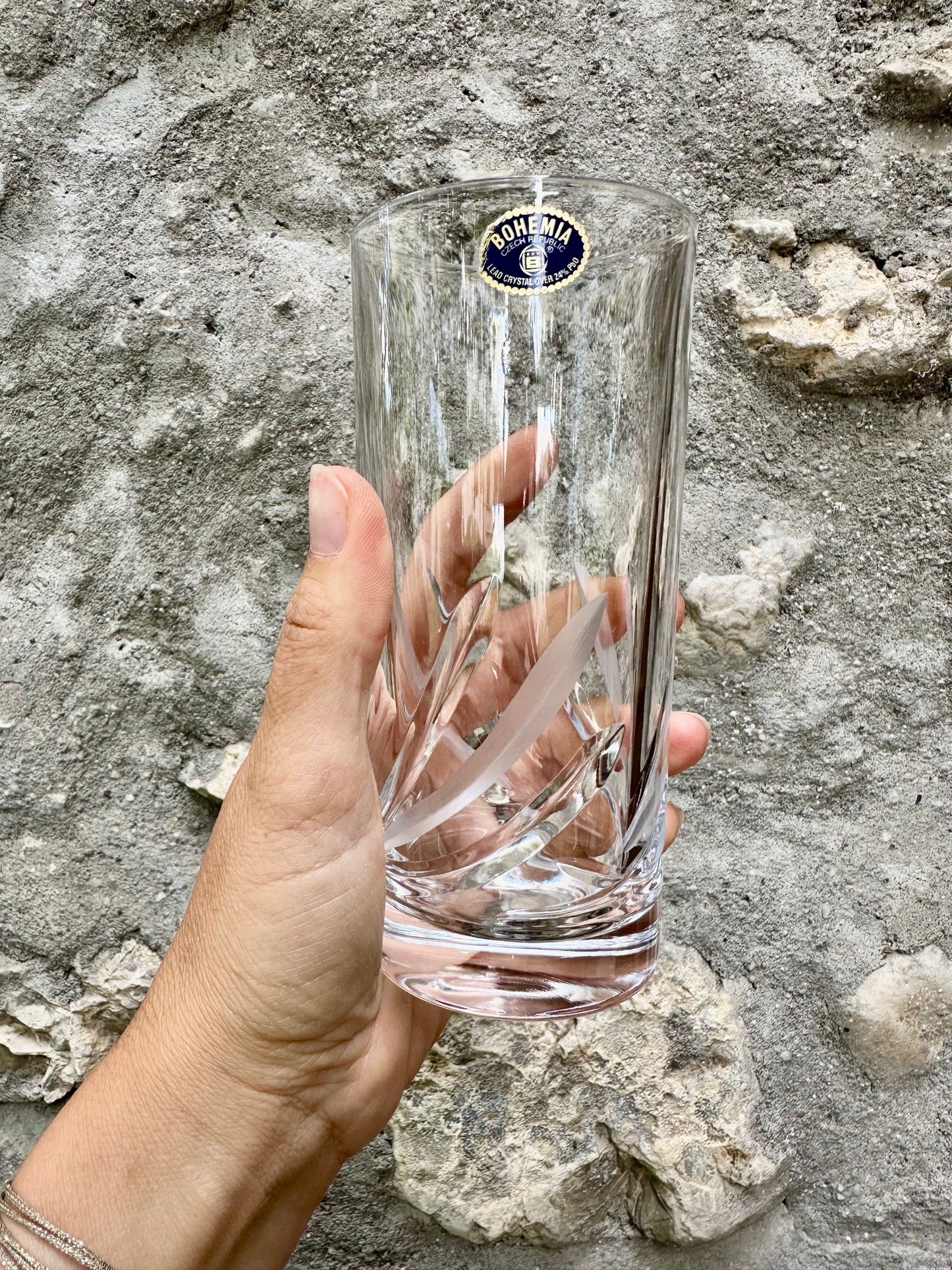 Ensemble de 6 verres à apéritif en cristal de Bohème De Raymonde à Zoé