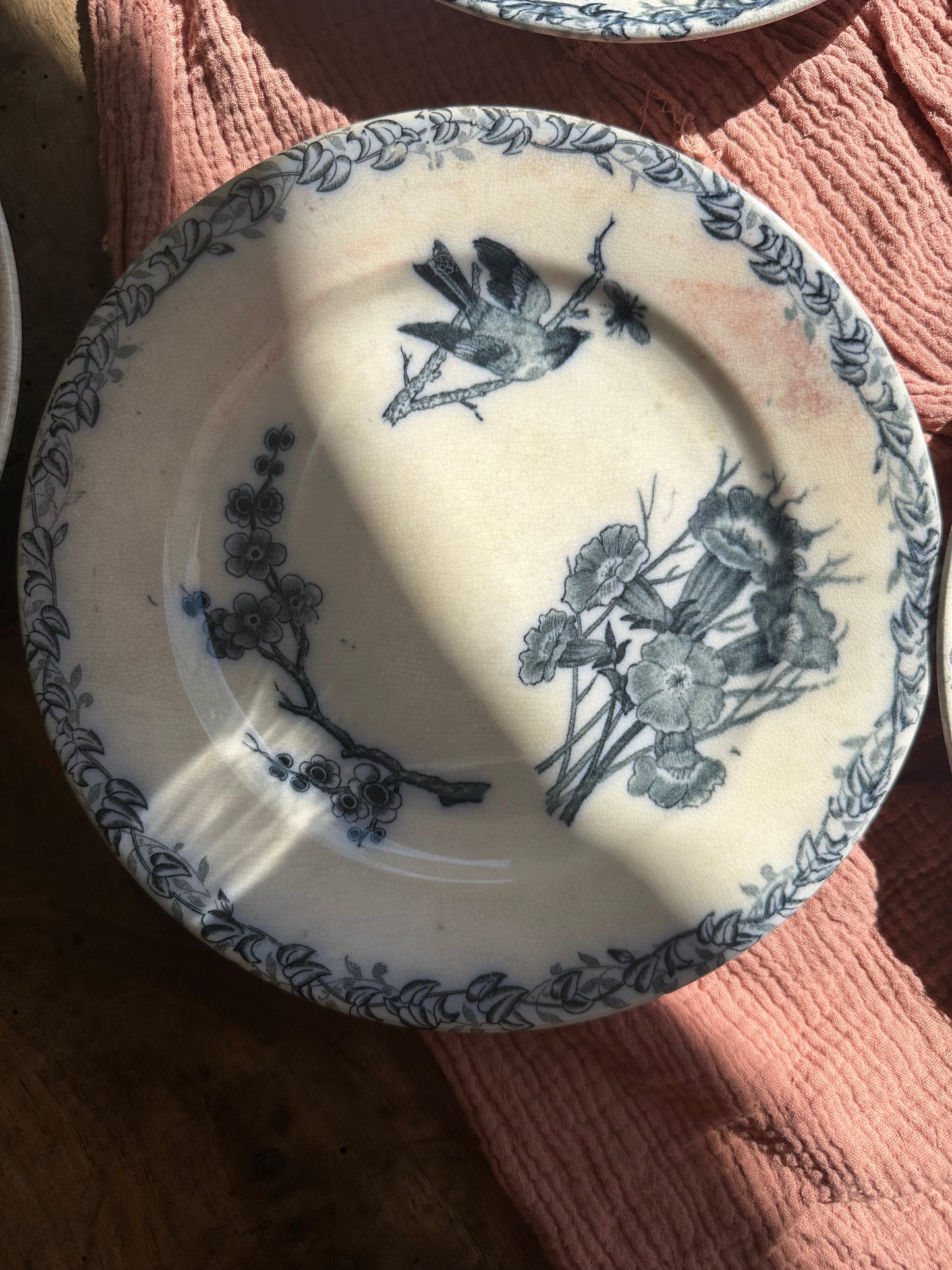 6 assiettes plates terre de fer De Raymonde à Zoé