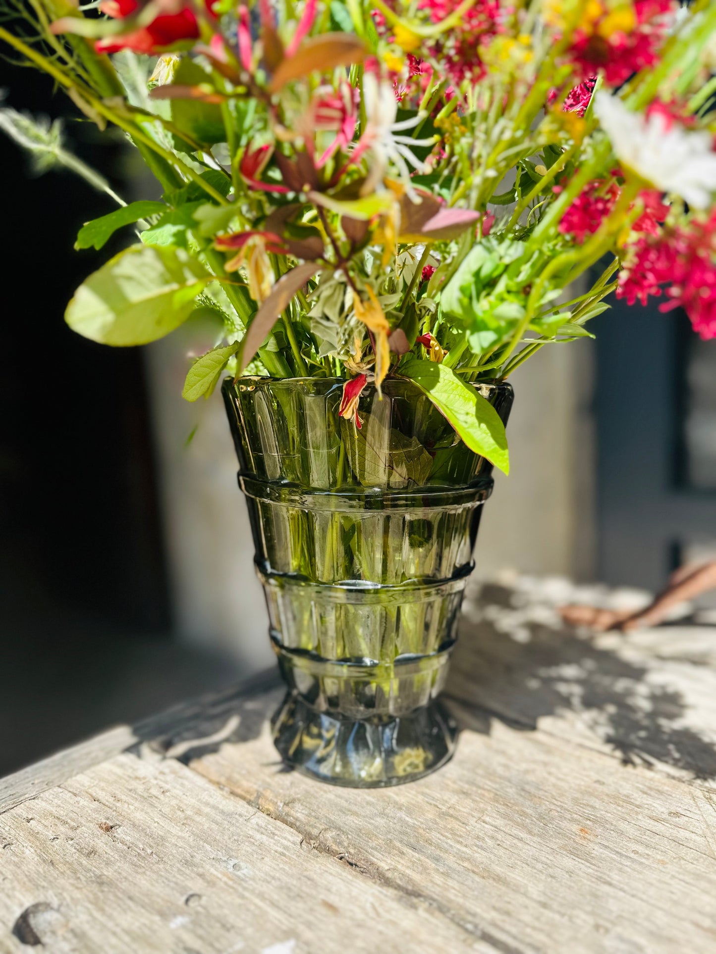 Vase vintage verre fumé De Raymonde à Zoé