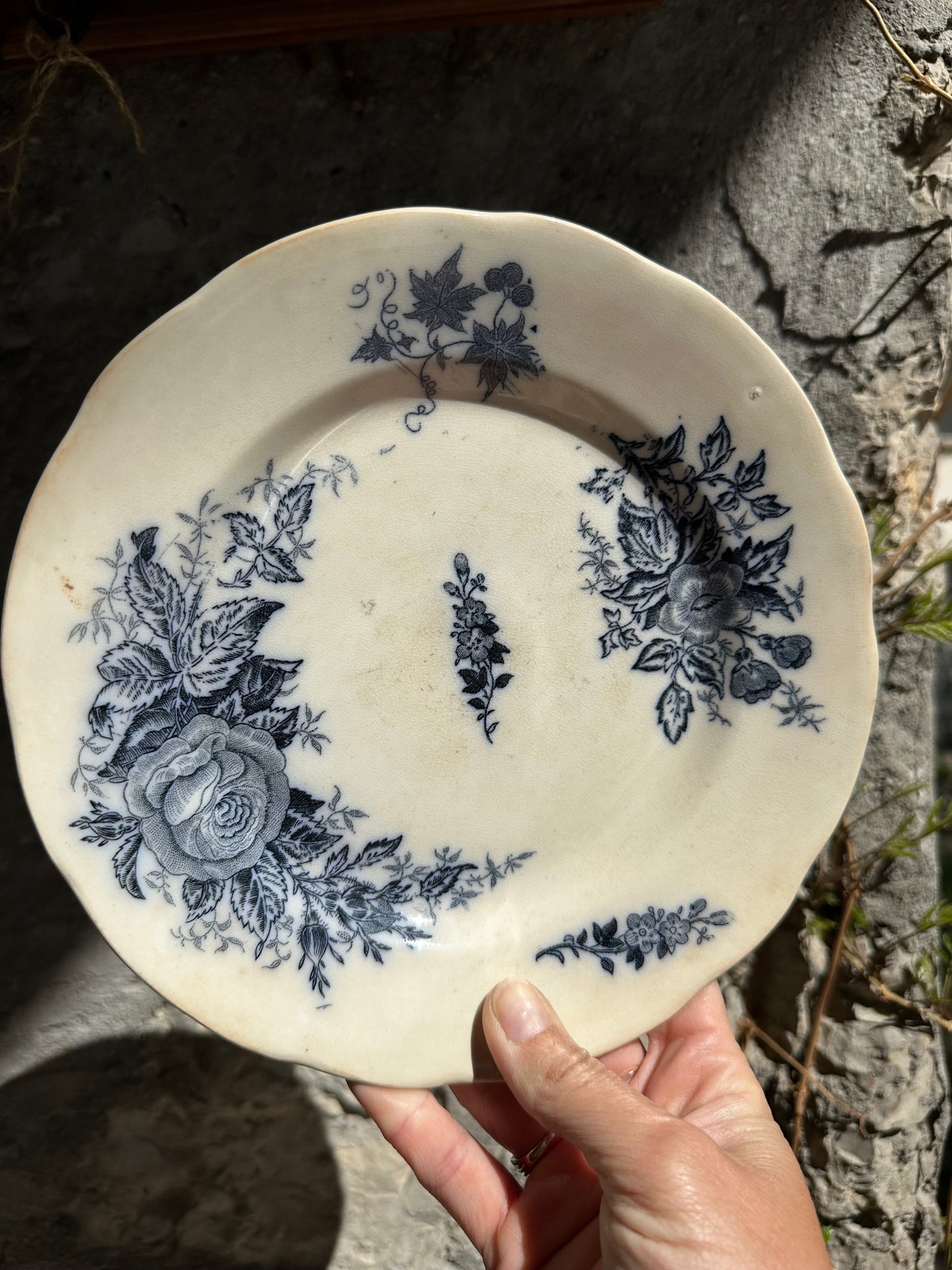 Assiette plate terre de fer De Raymonde à Zoé
