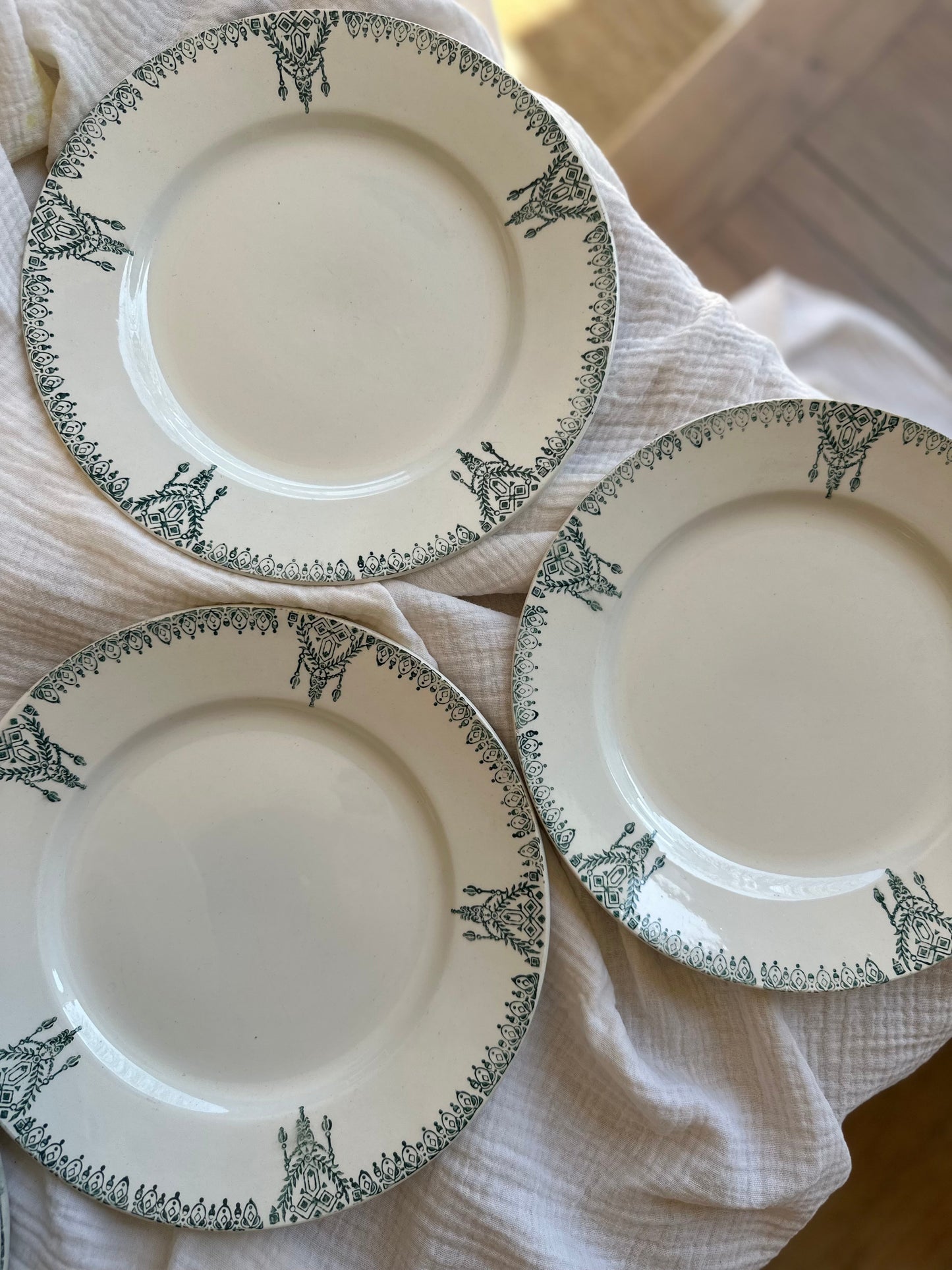 6 assiettes plates terre de fer De Raymonde à Zoé