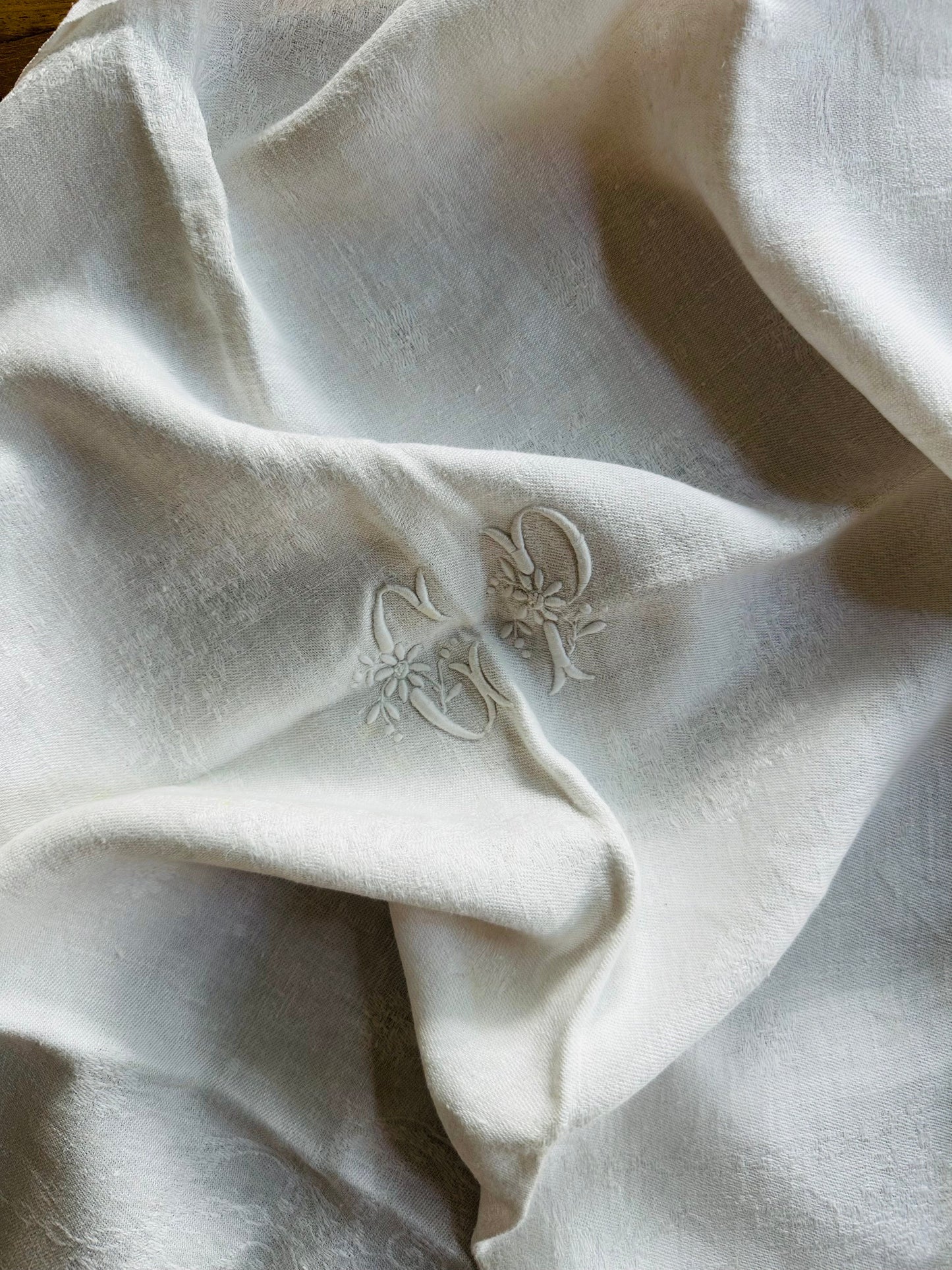 Ensemble de 7 serviettes de table en coton intiales "CP" De Raymonde à Zoé