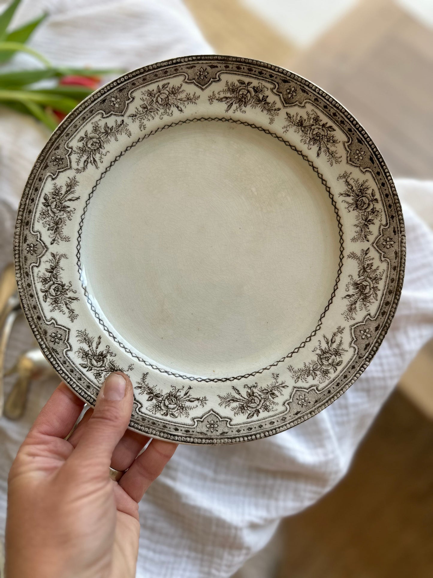 Assiette plates terre de fer De Raymonde à Zoé