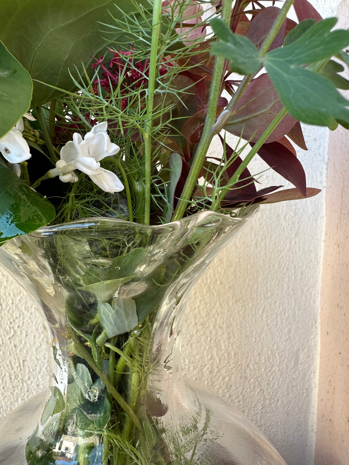 Très grand vase boule en verre transparent De Raymonde à Zoé