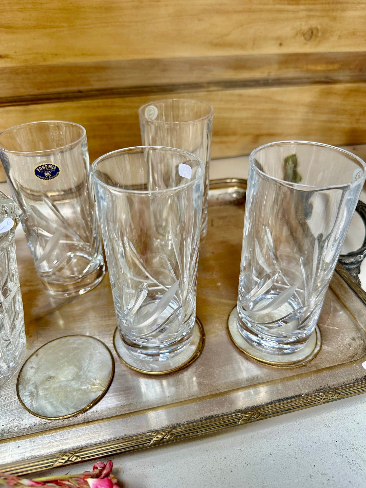 Ensemble de 6 verres à apéritif en cristal de Bohème De Raymonde à Zoé