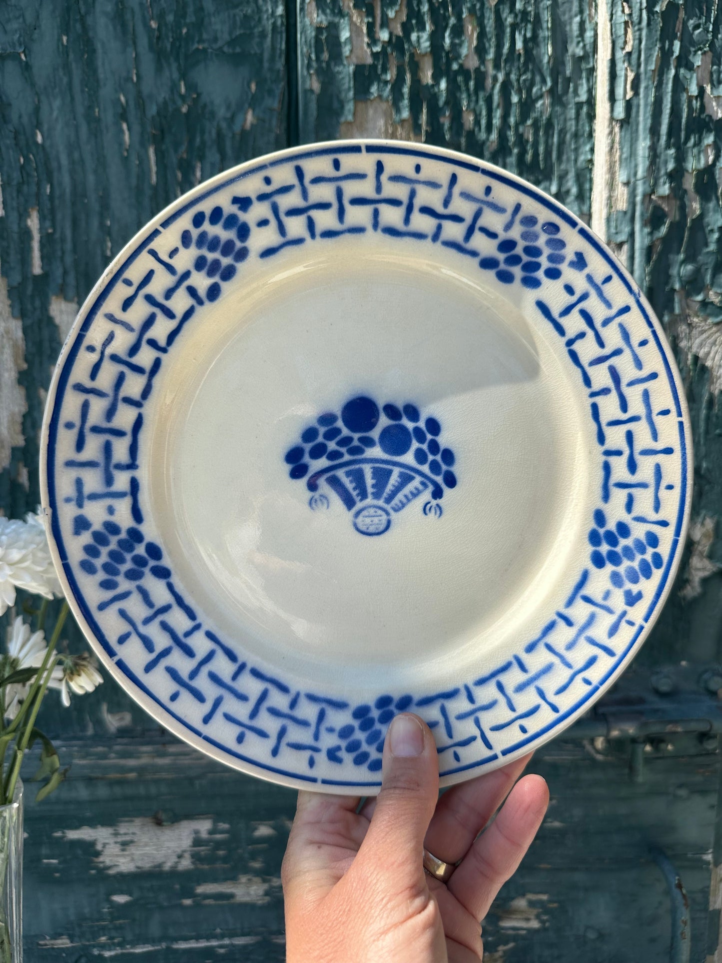 Ensemble de 10 assiettes plates Badonviller De Raymonde à Zoé
