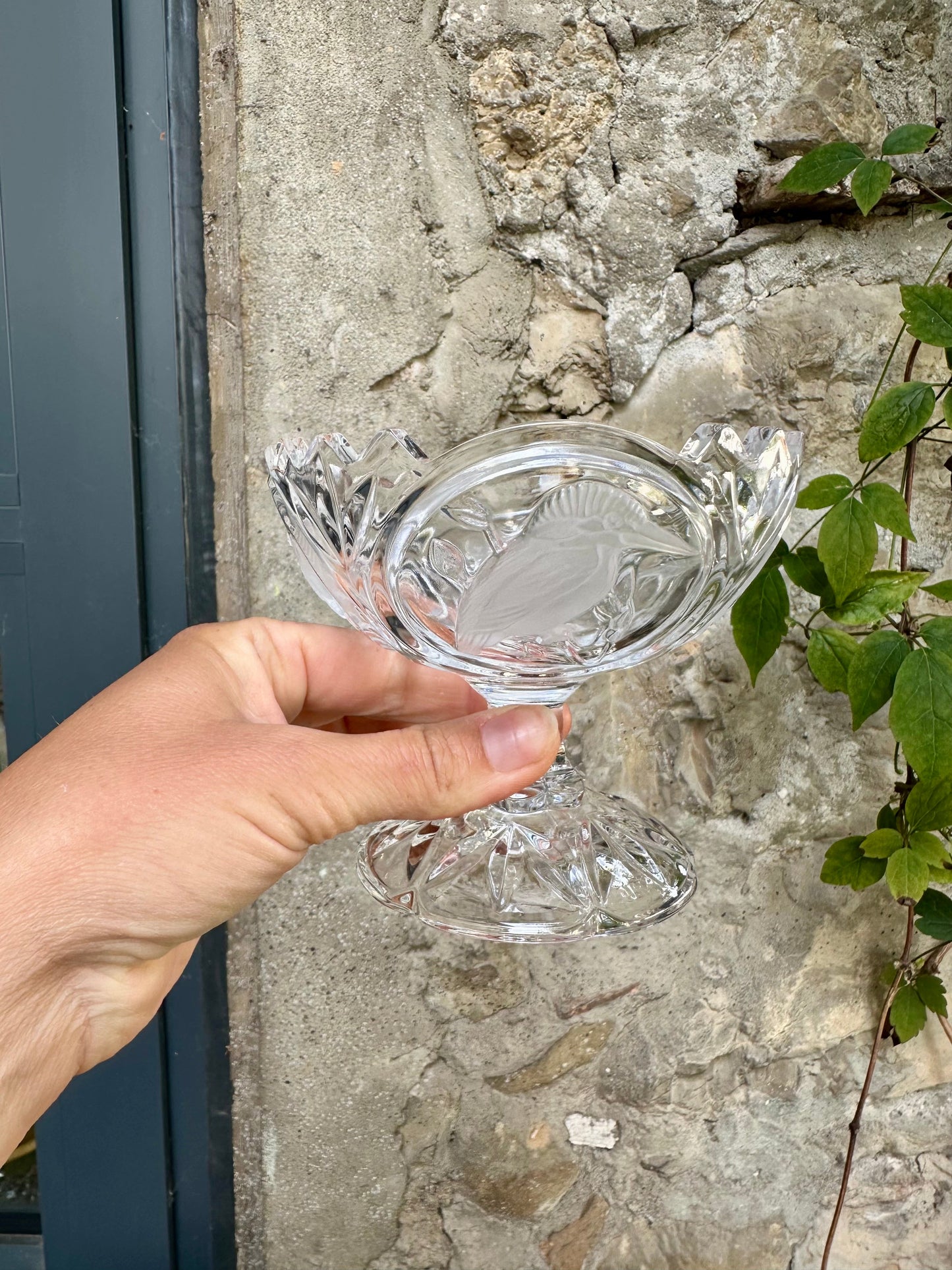 Ensemble grande coupe à fruits et 6 petites coupes en cristal De Raymonde à Zoé