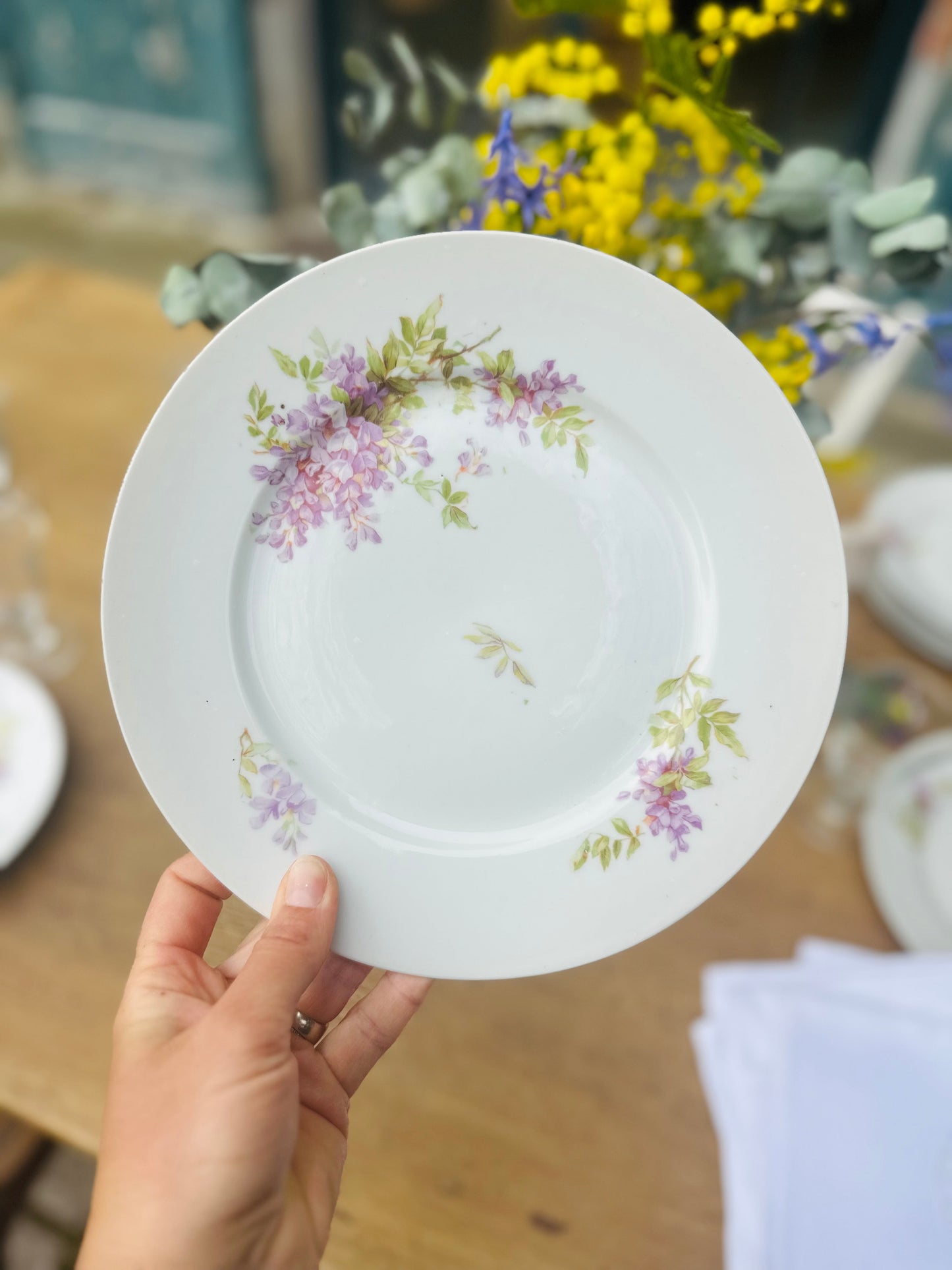 6 assiettes plates en porcelaine De Raymonde à Zoé