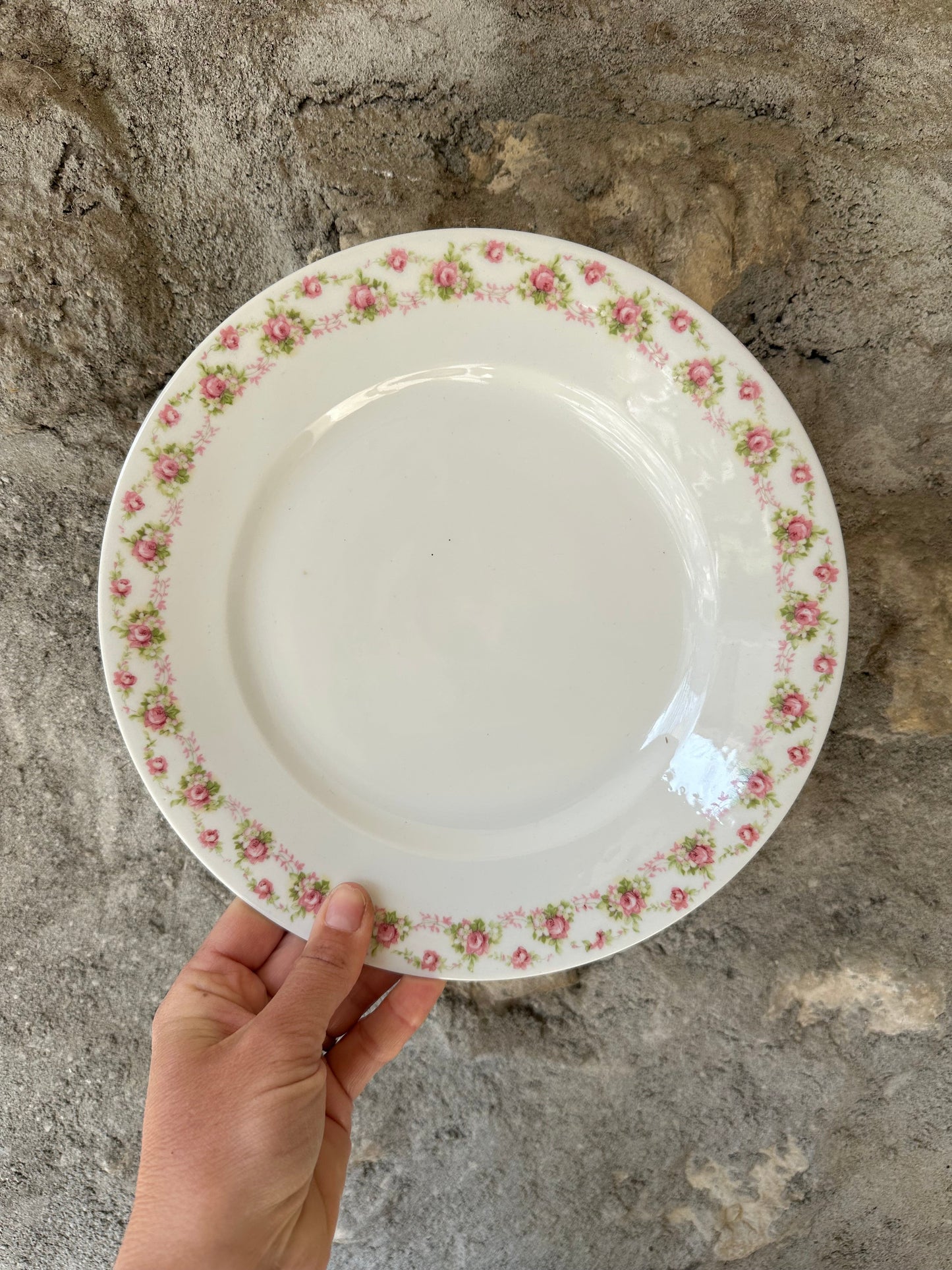 8 grandes assiettes plates en porcelaine de Limoges De Raymonde à Zoé