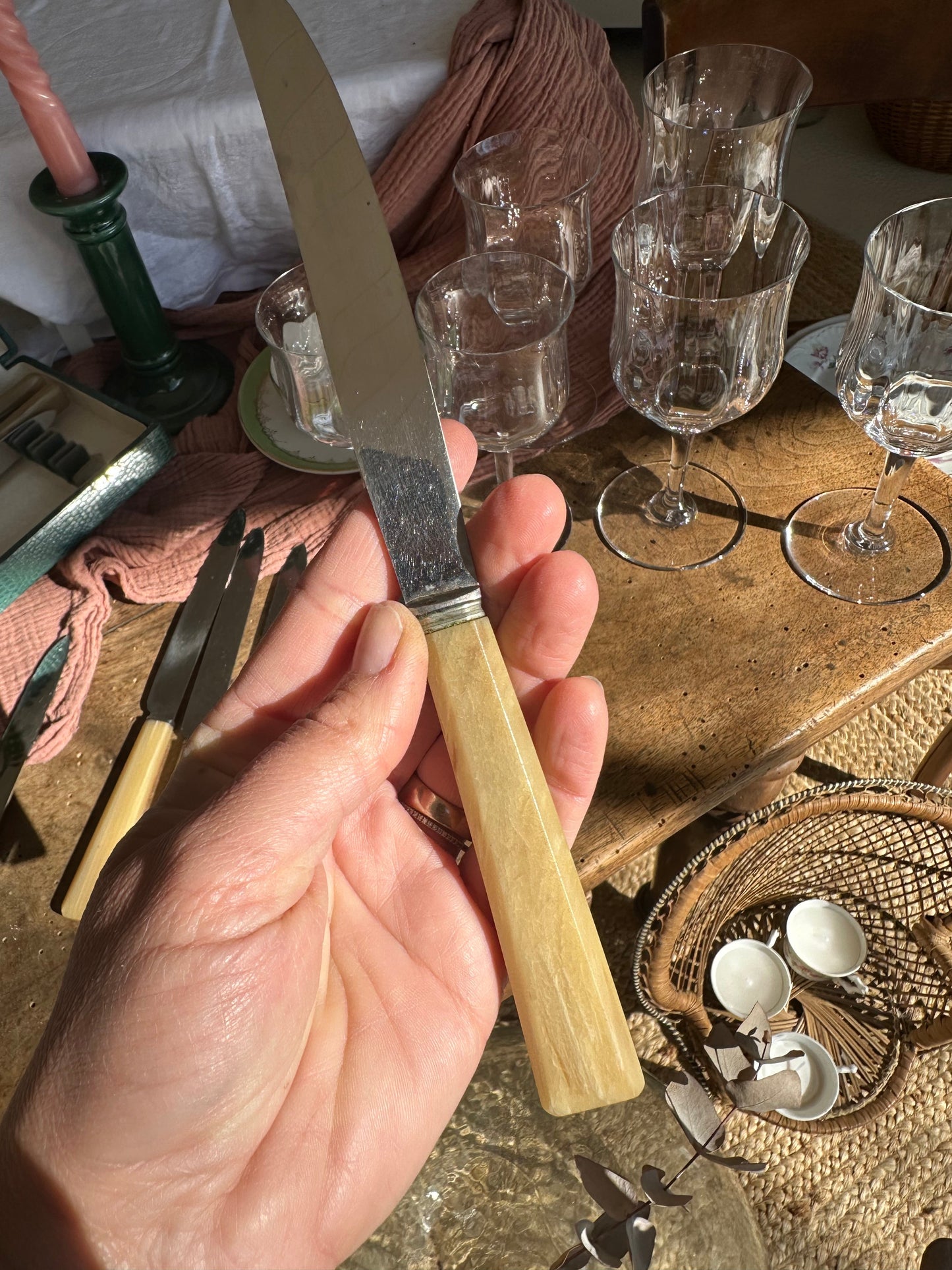 Ensemble de 12 couteaux vintage De Raymonde à Zoé