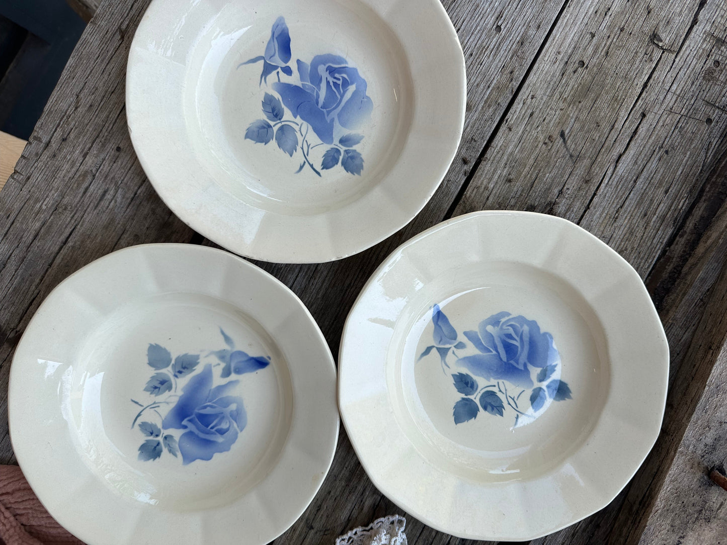 6 assiettes creuses Digoin et Sarreguemines De Raymonde à Zoé