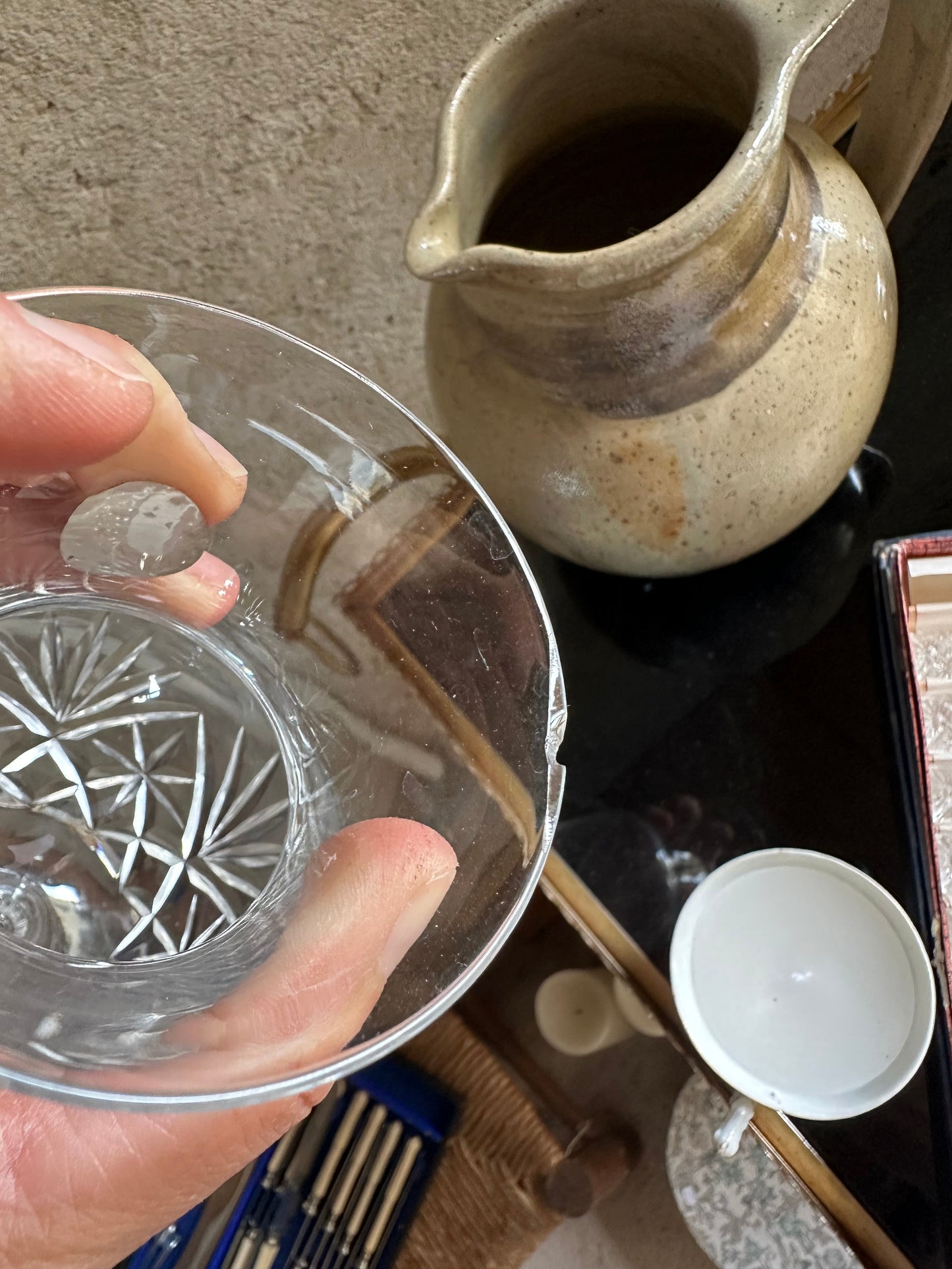 Vase en cristal d’Arques taillé De Raymonde à Zoé