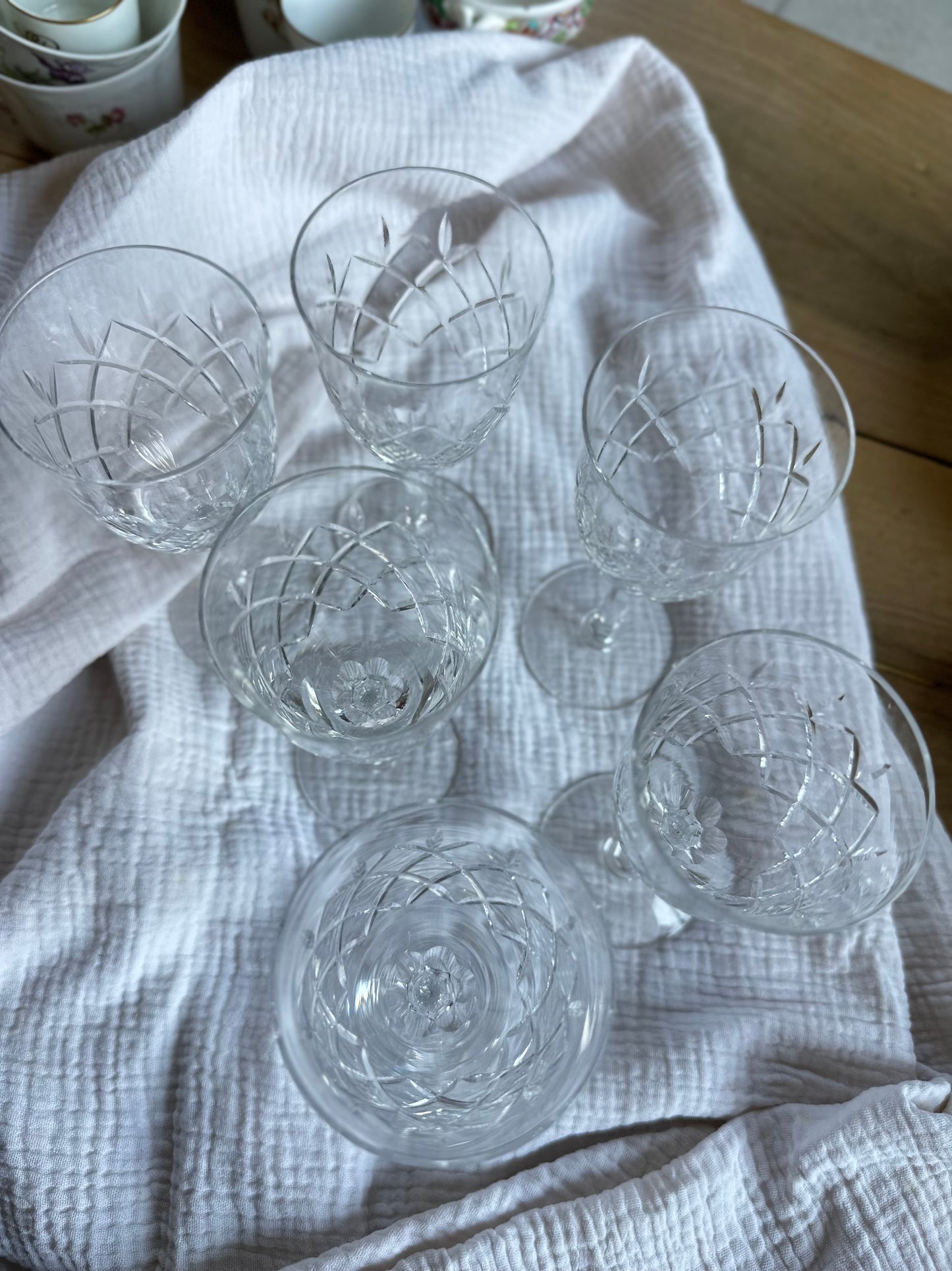 Ensemble de 6 verres à vin en cristal de Lorraine De Raymonde à Zoé