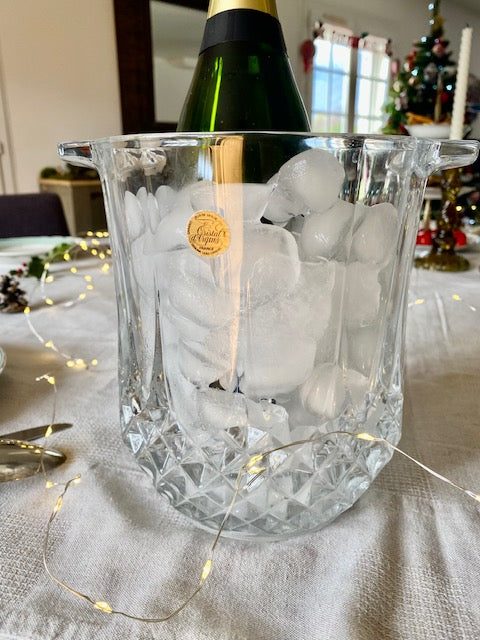 Seau à champagne cristal d’arques pointe de diamant De Raymonde à Zoé