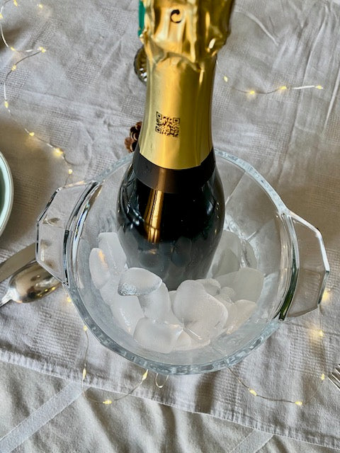 Seau à champagne cristal d’arques pointe de diamant De Raymonde à Zoé