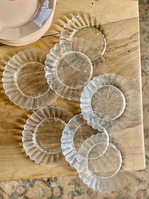 Ensemble de 7 assiettes à dessert en verre De Raymonde à Zoé