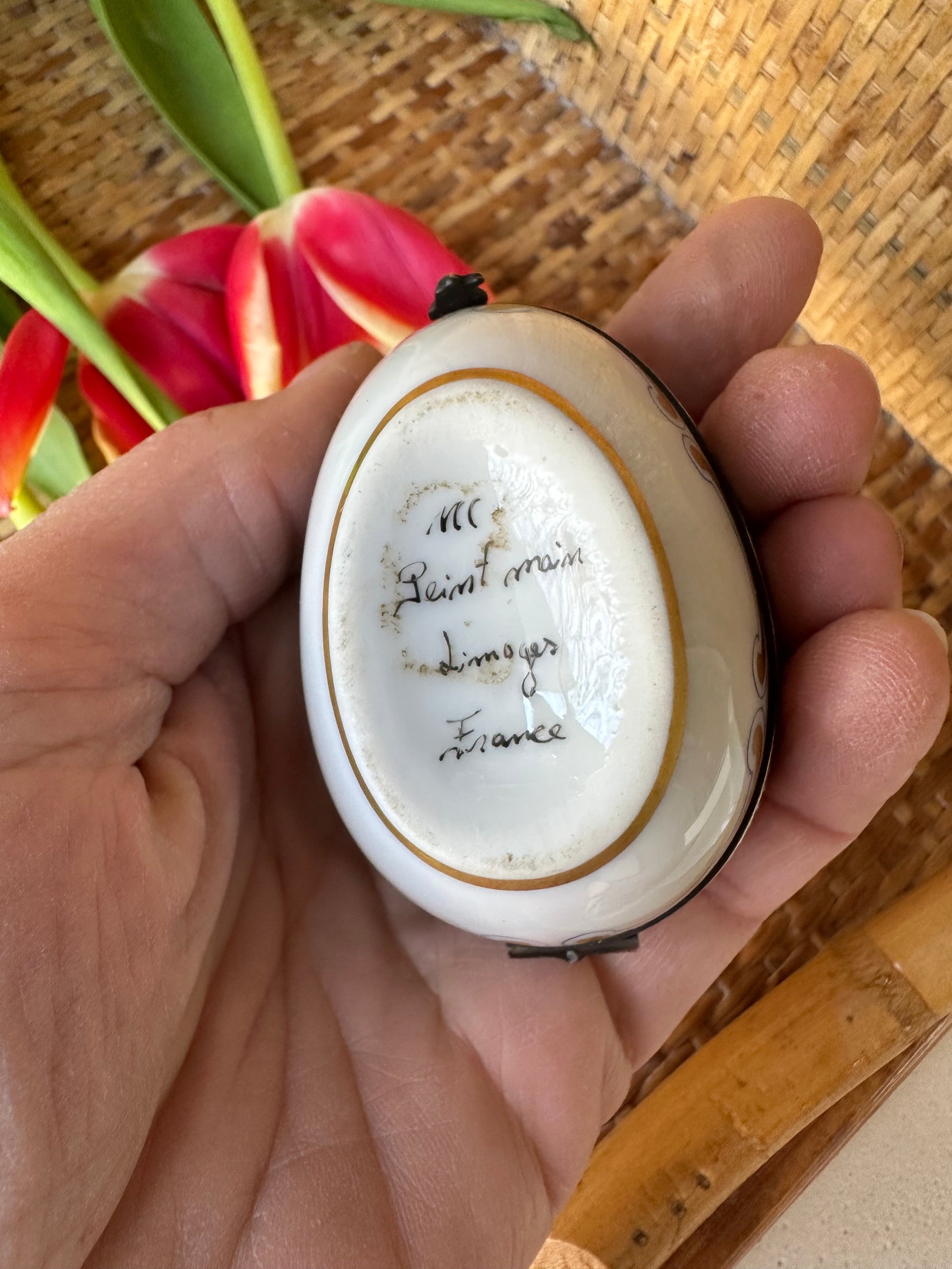 Petite boite à bijoux en porcelaine de Limoges De Raymonde à Zoé