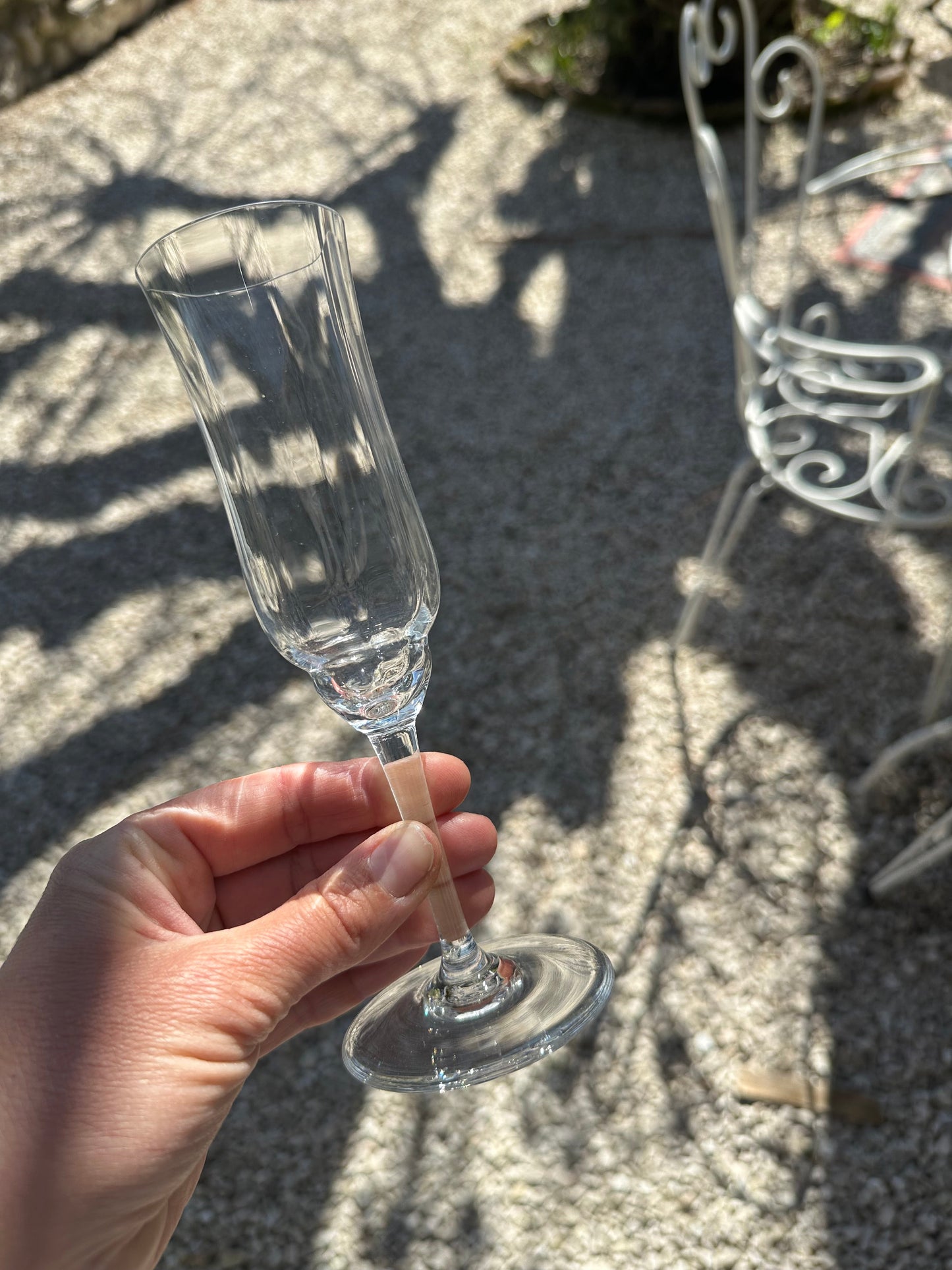 Ensemble de 12 flutes a champagne cristal de Baccarat De Raymonde à Zoé