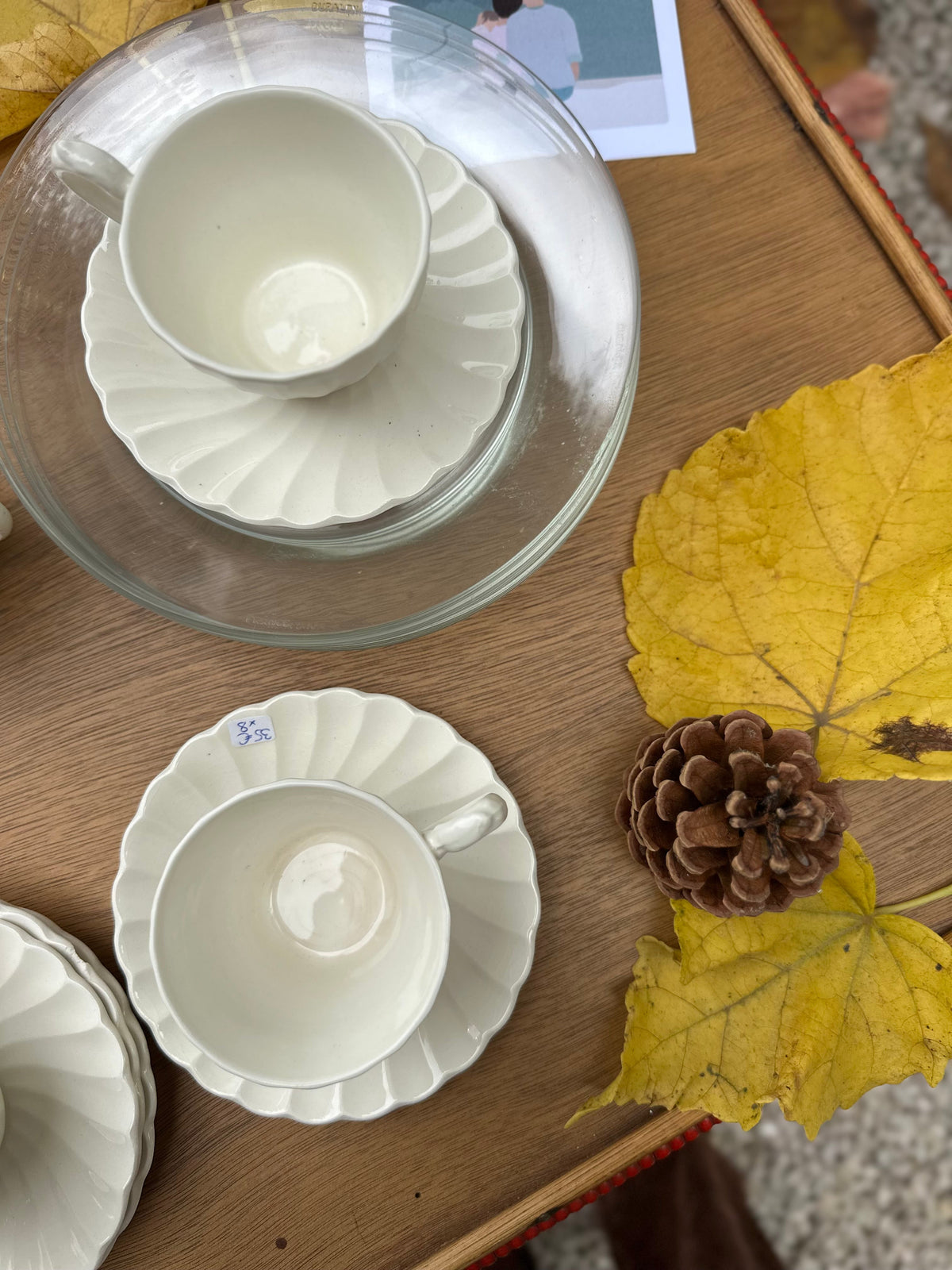 Ensemble de 8 tasses et 8 soucoupes assorties Myott De Raymonde à Zoé