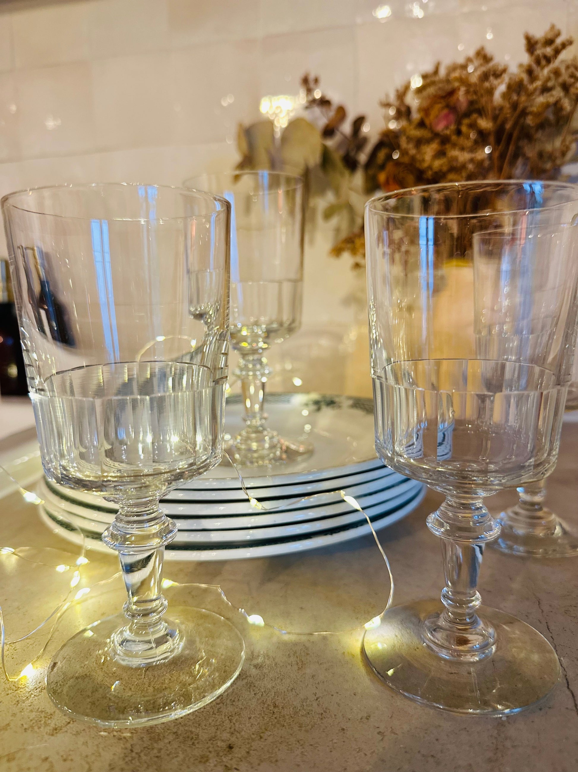Ensemble de 7 verres à eau ou à vin en verre De Raymonde à Zoé