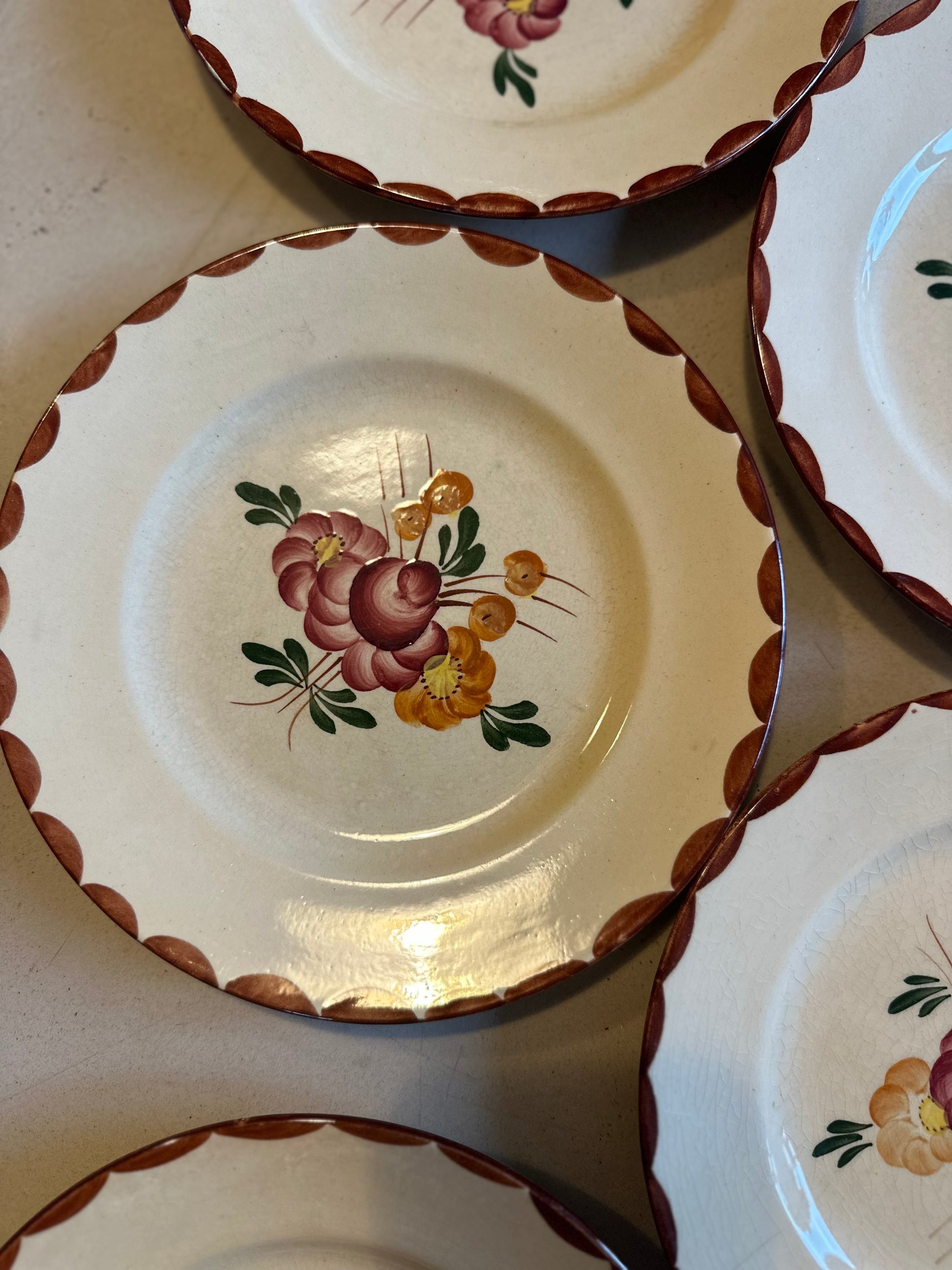 4 assiettes à dessert en faïence de Longchamp De Raymonde à Zoé