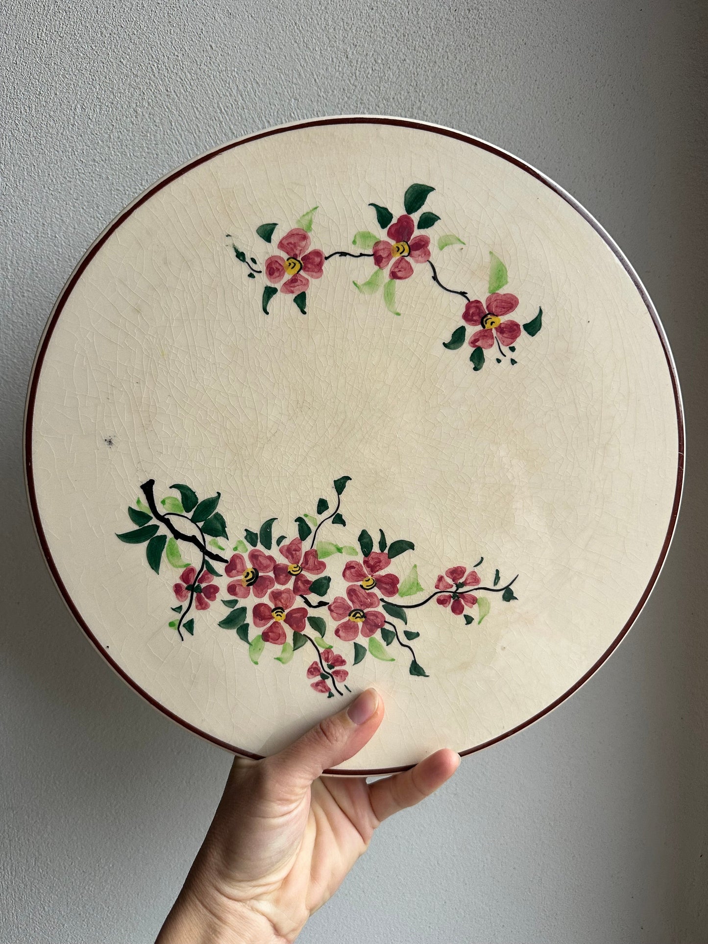 Plat à tarte en faience vintage De Raymonde à Zoé