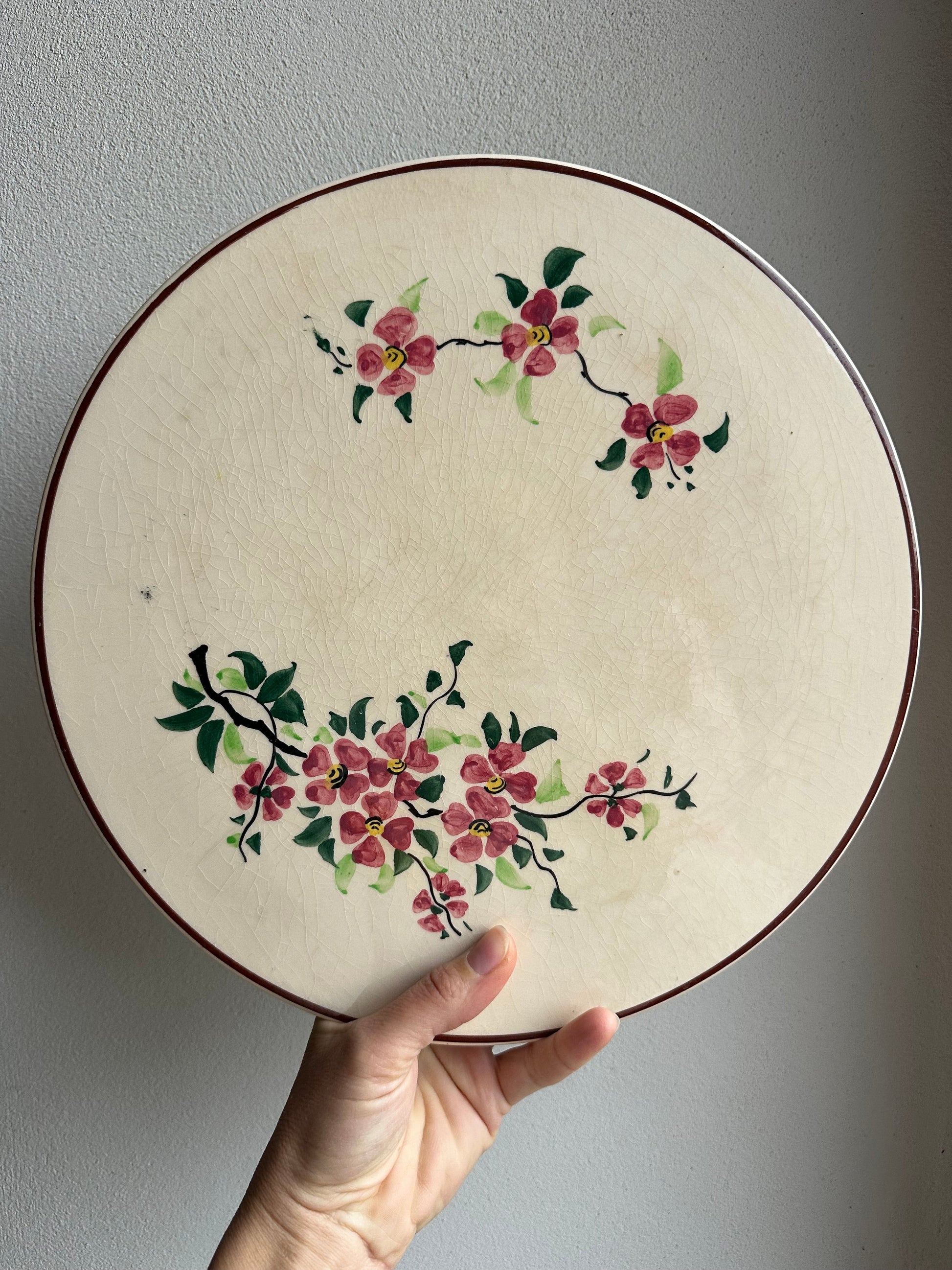 Plat à tarte en faience vintage De Raymonde à Zoé