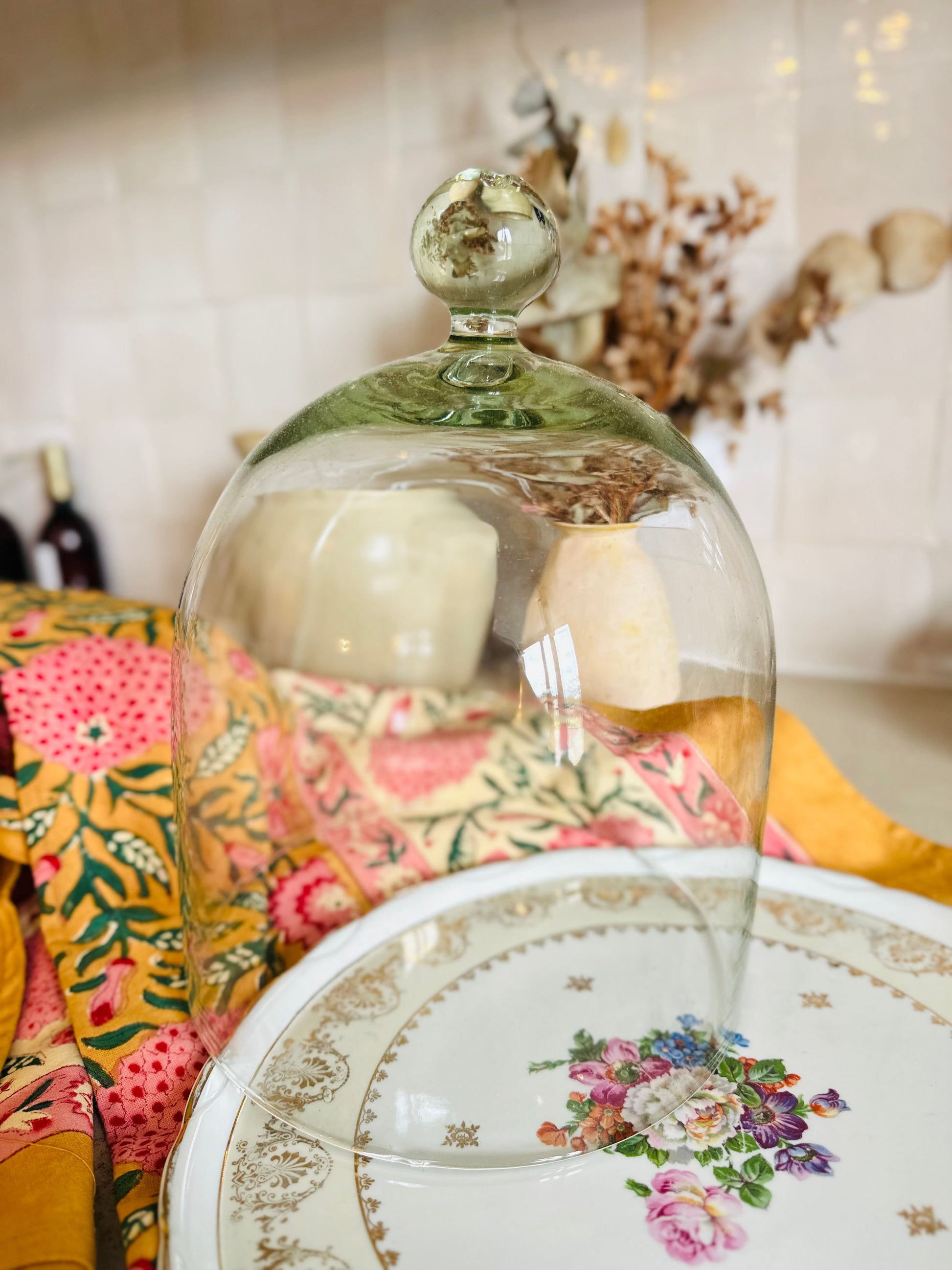 Cloche à fromages ou gâteaux en verre De Raymonde à Zoé