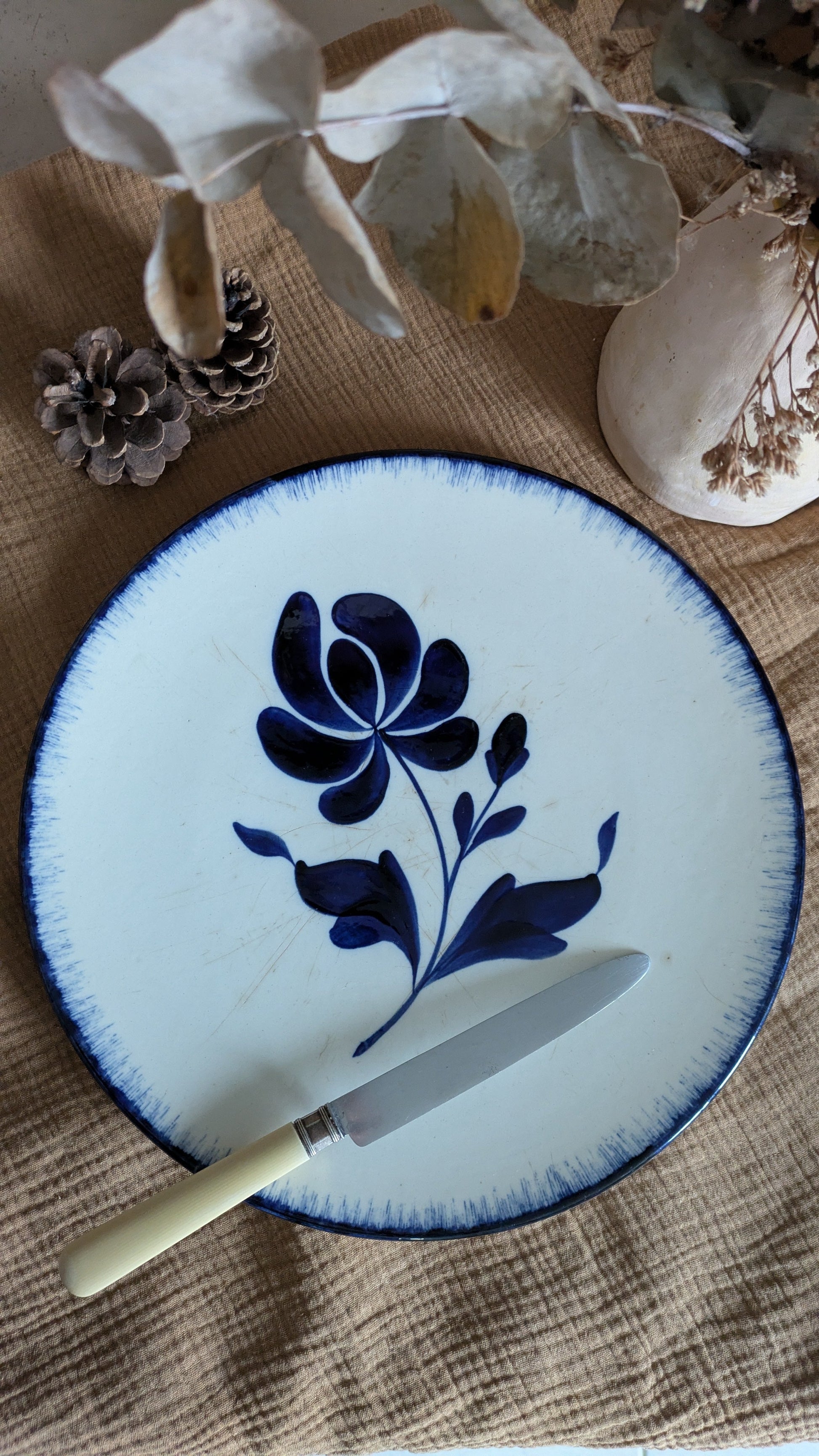 Plat à tarte en faience vintage De Raymonde à Zoé