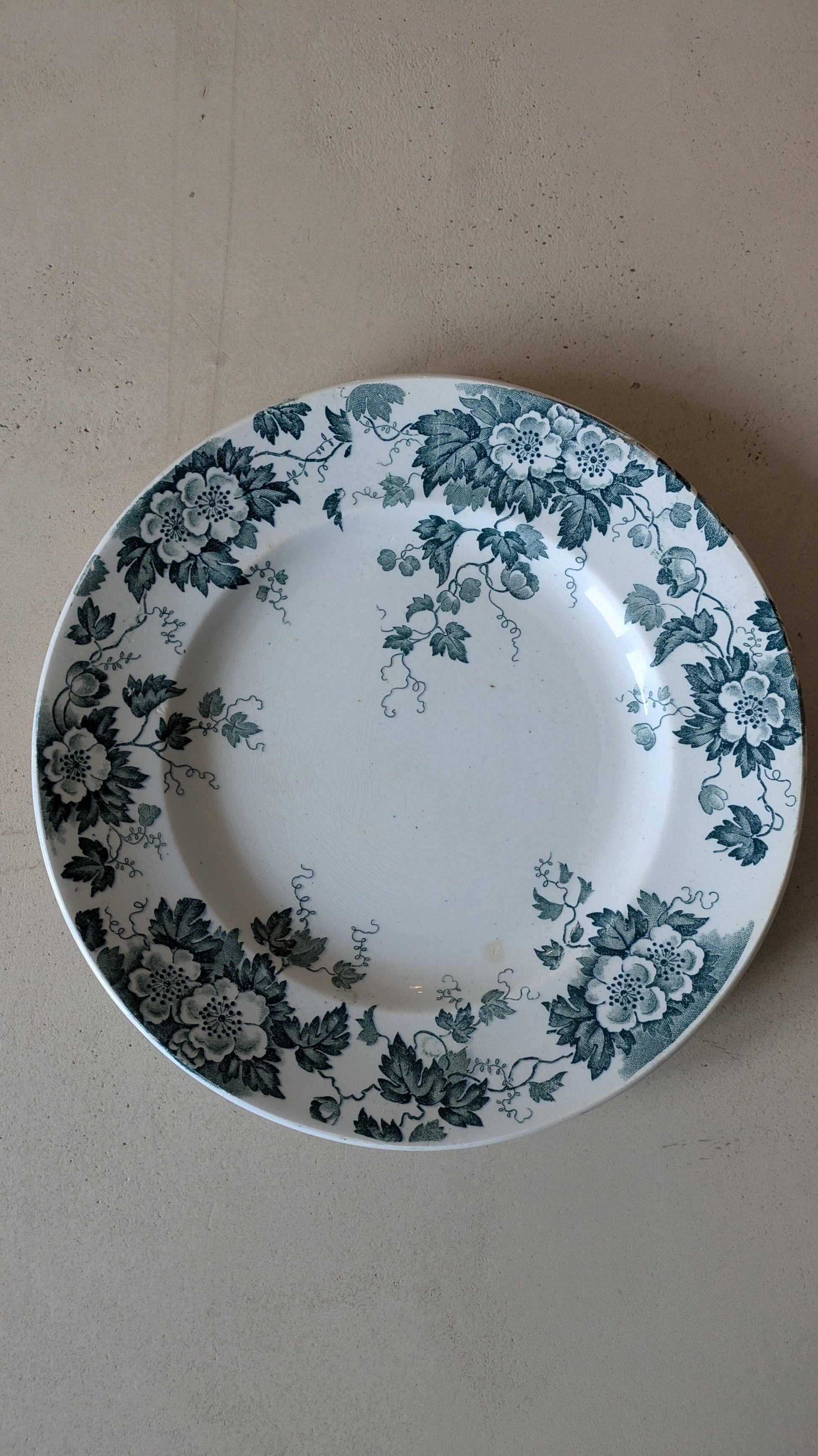 Assiette plate terre de fer à l'unité De Raymonde à Zoé