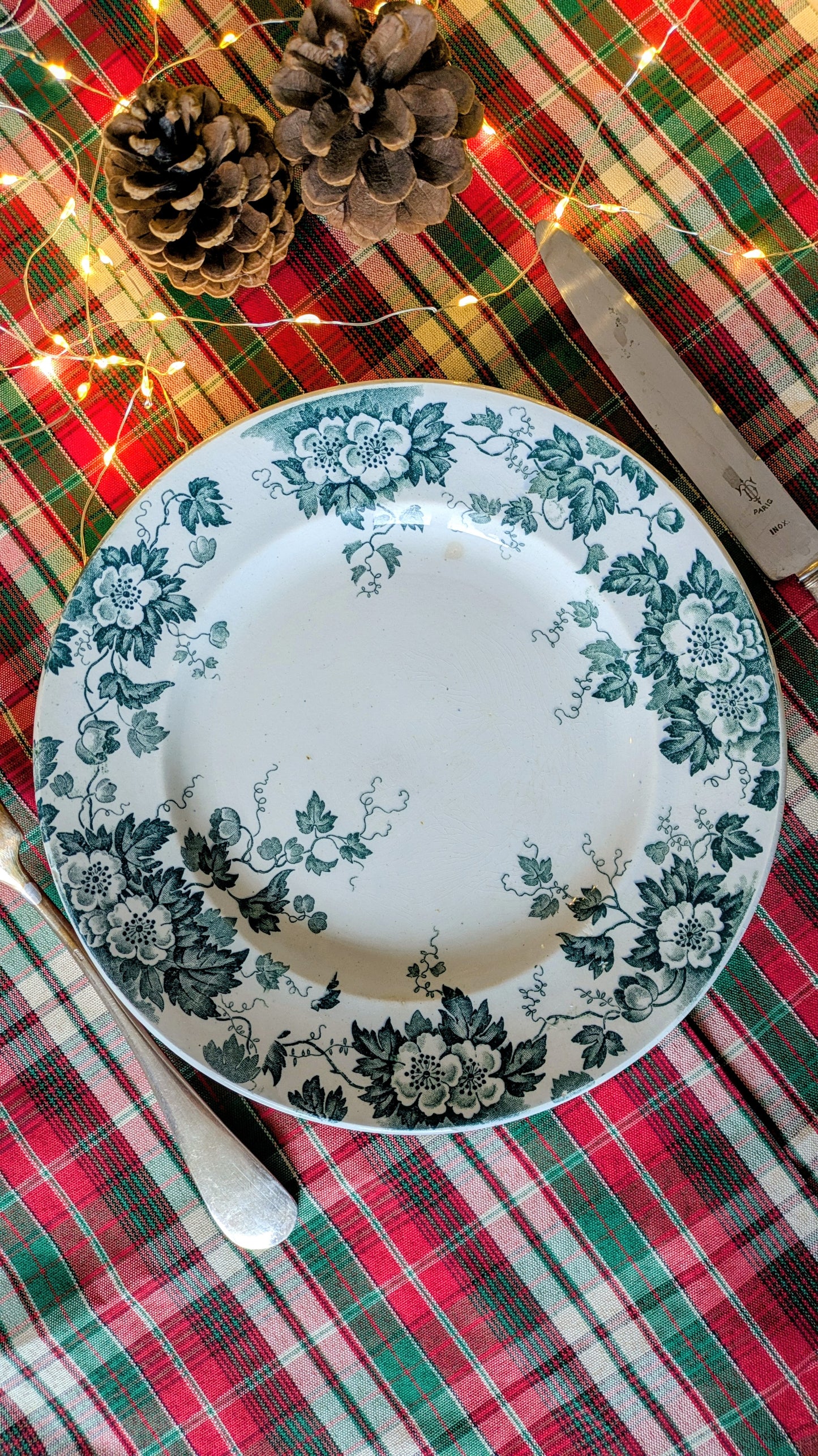 Assiette plate terre de fer à l'unité