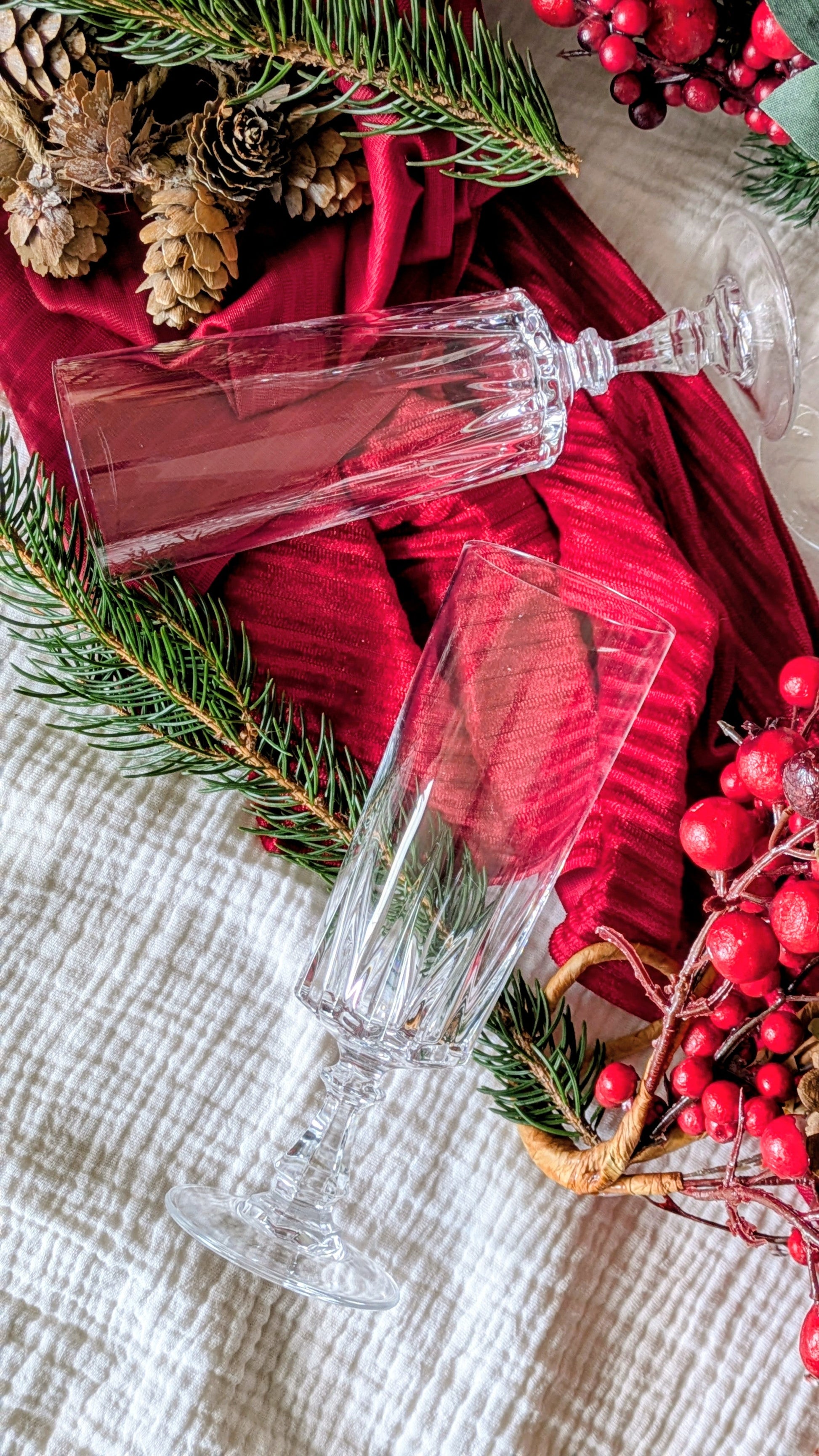 7 flûtes à champagne en cristal De Raymonde à Zoé