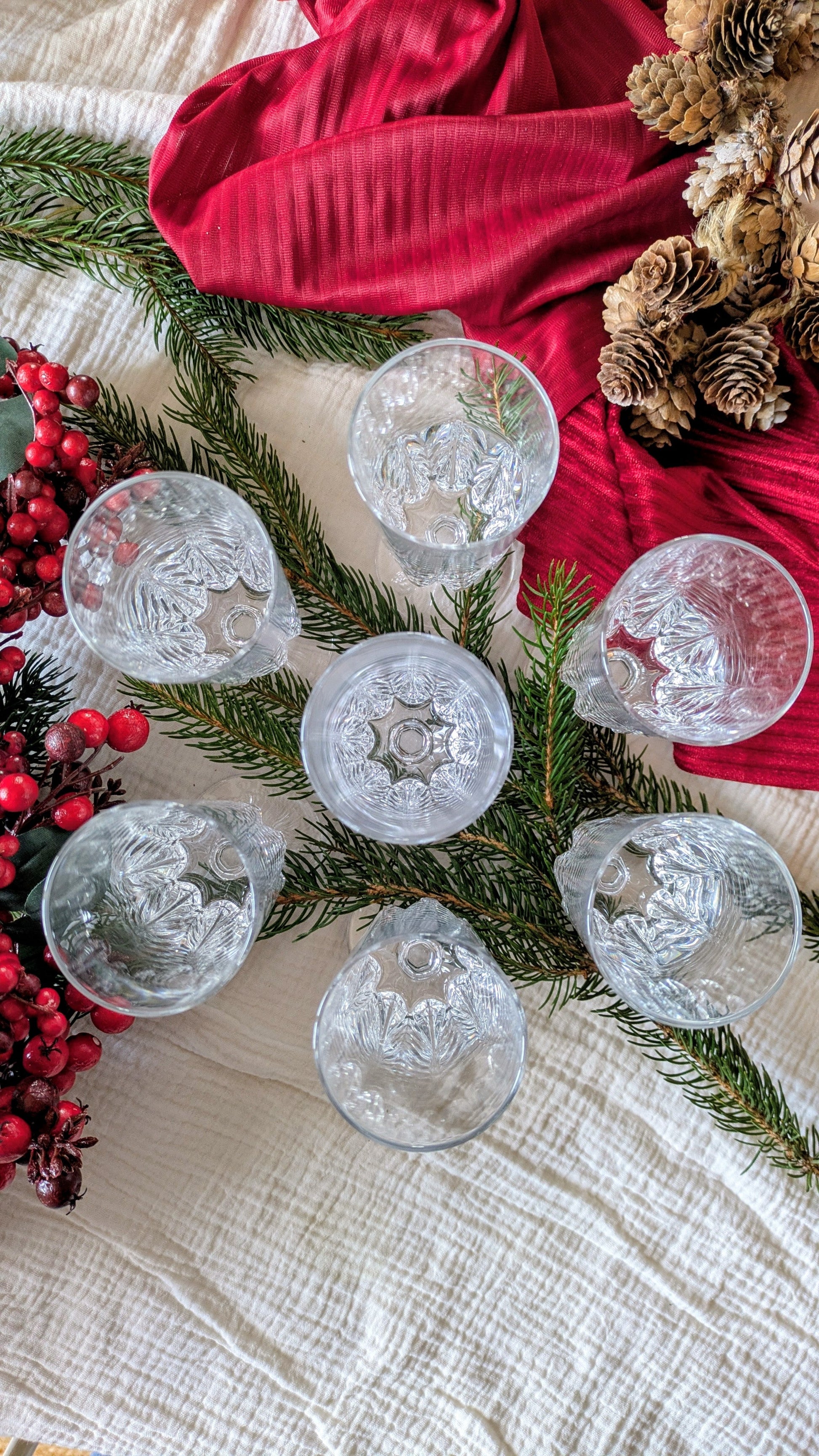 7 flûtes à champagne en cristal De Raymonde à Zoé