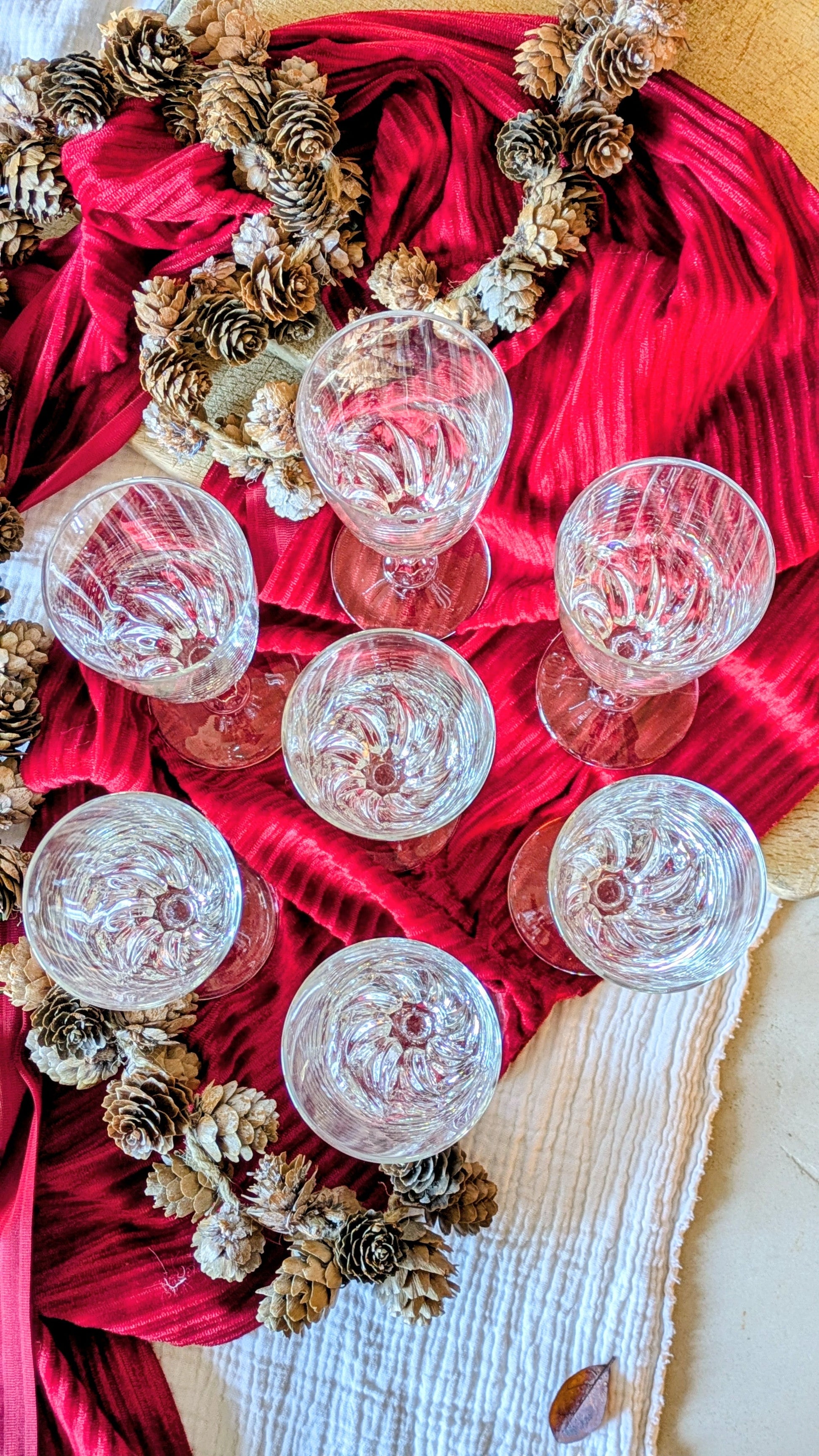 7 flûtes à champagne en verre De Raymonde à Zoé