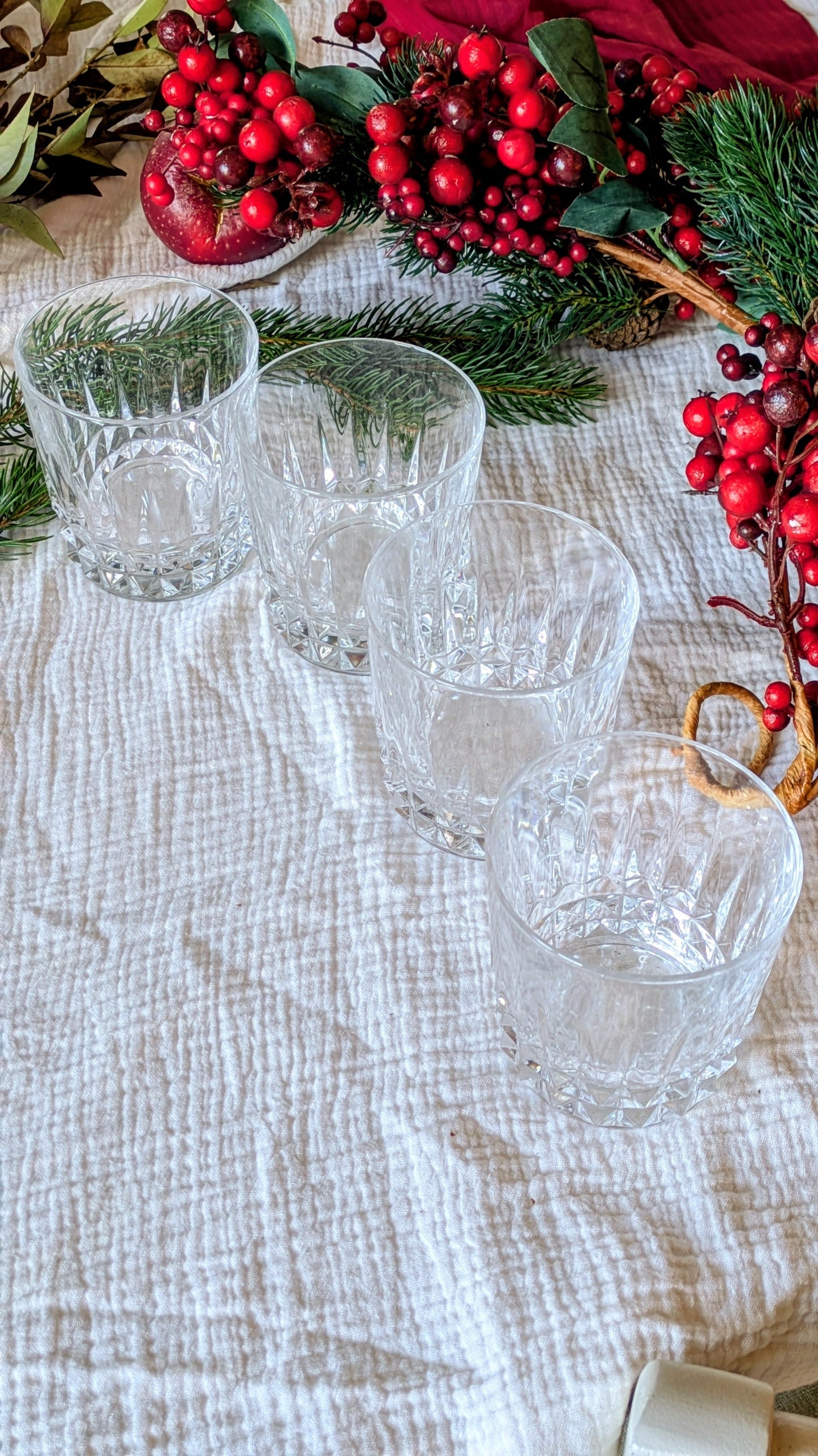 Ensemble de 4 verres à whisky en verre De Raymonde à Zoé