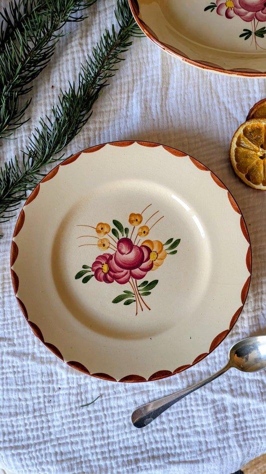 10 assiettes plates en faïence de Longchamp De Raymonde à Zoé