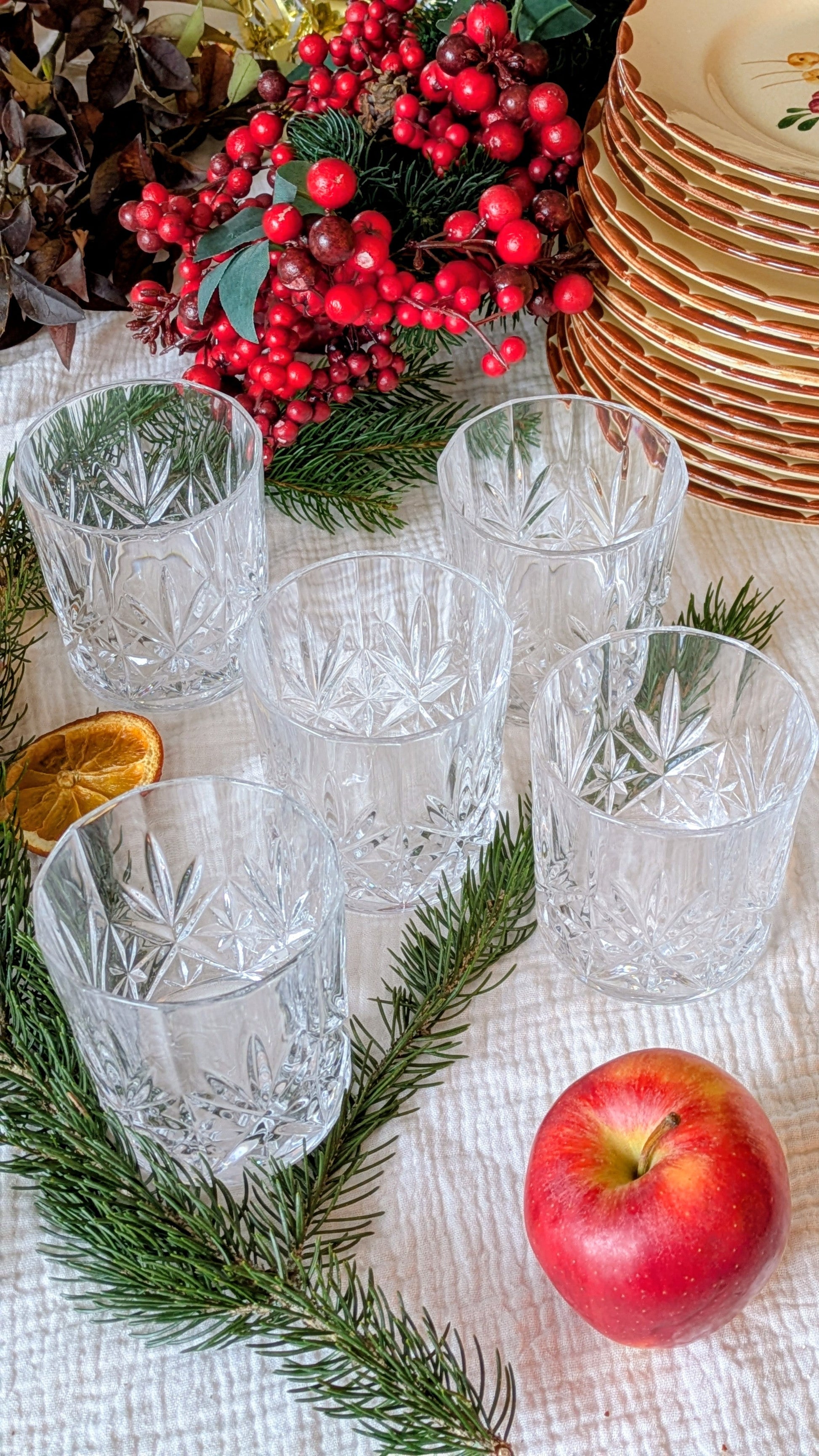 Ensemble de 5 verres à whisky en cristal De Raymonde à Zoé